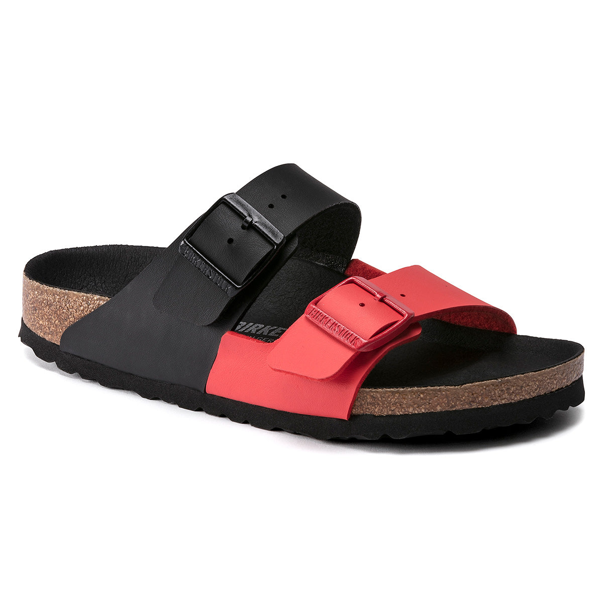 Red leather birkenstocks on sale