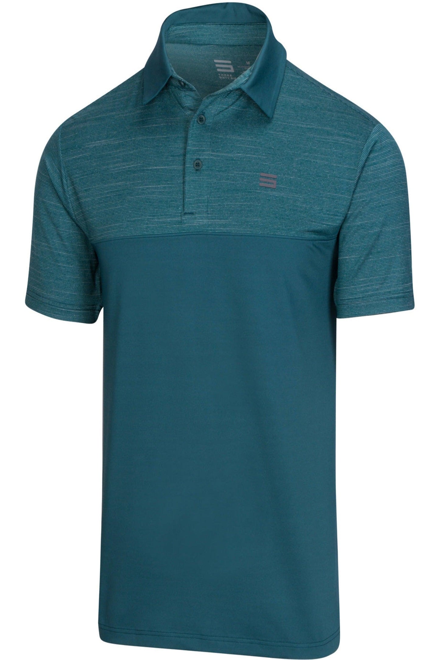 Three Sixty Six Men's Heathered Two-Tone Golf Polo