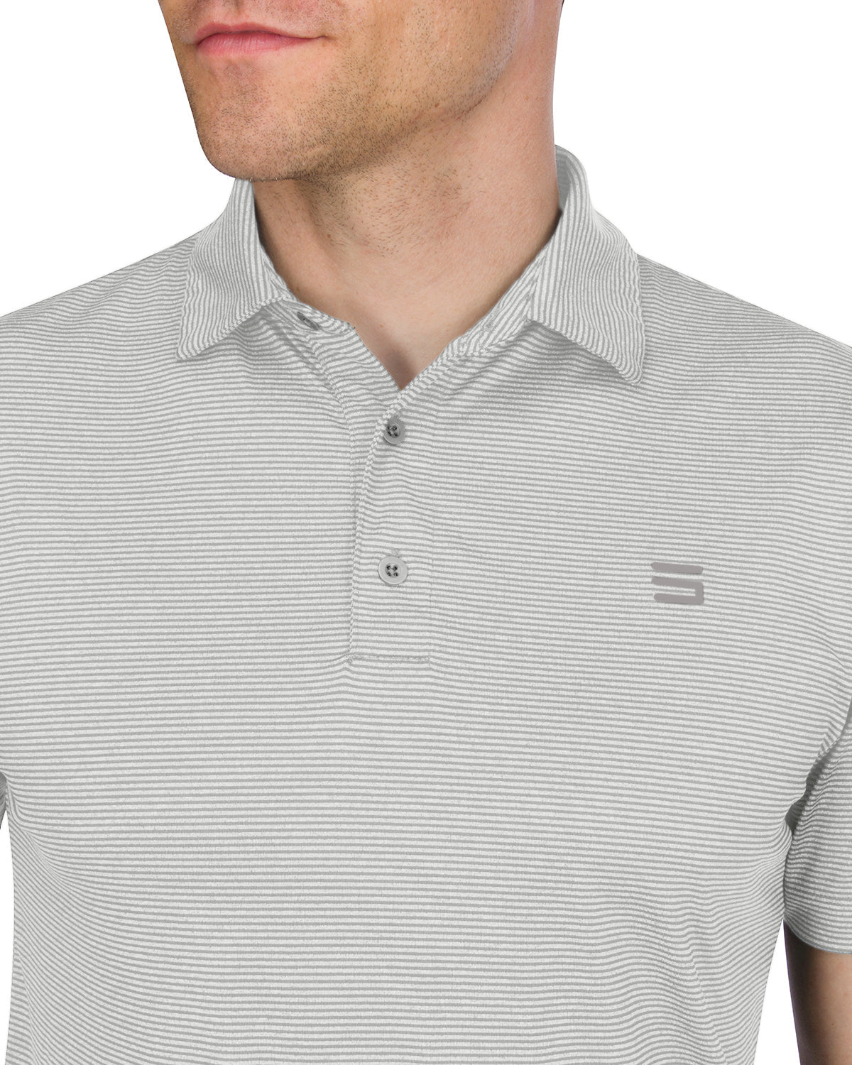 Three Sixty Six Men’s Thin-Striped Golf Polo Shirt