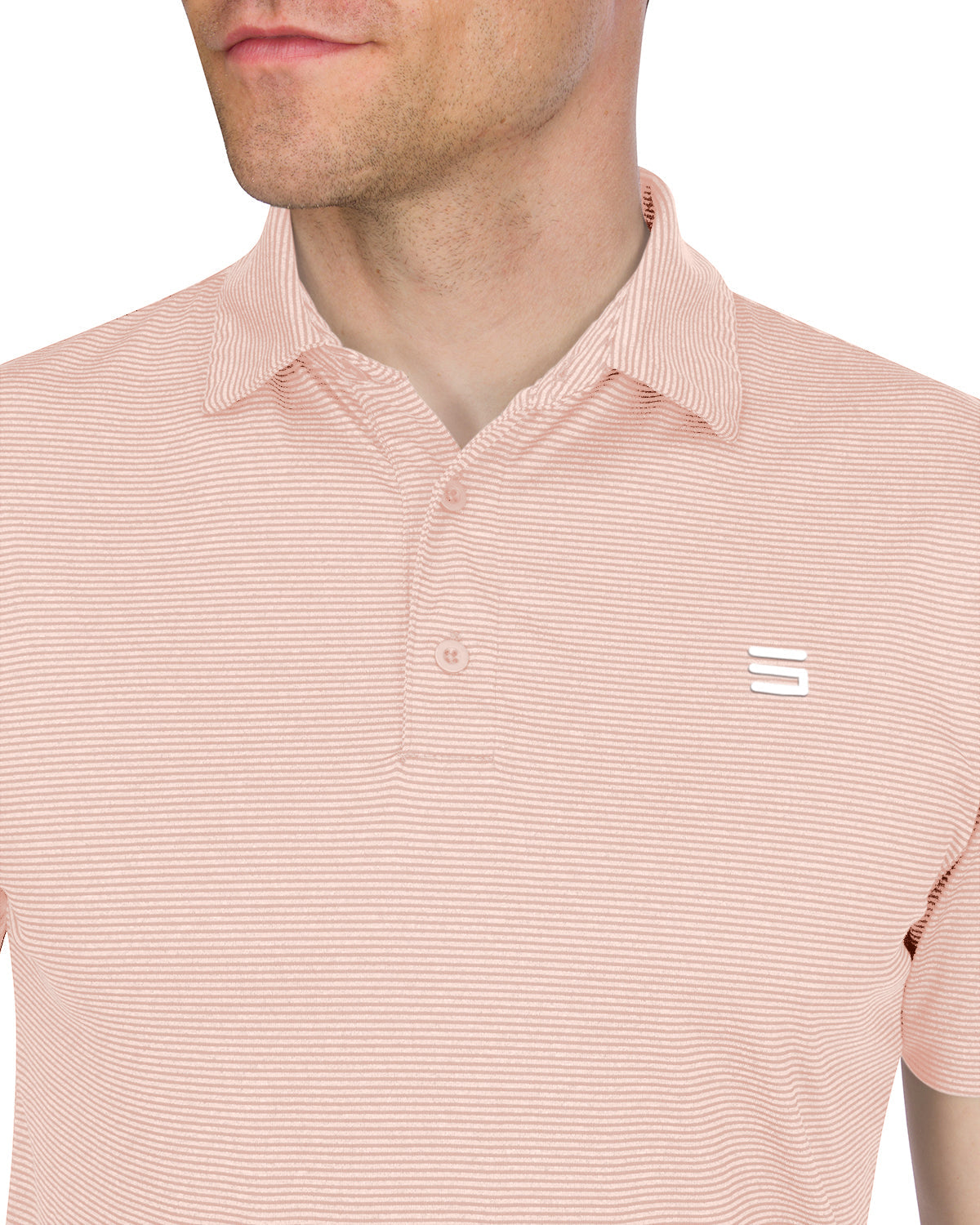 Three Sixty Six Men’s Thin-Striped Golf Polo Shirt