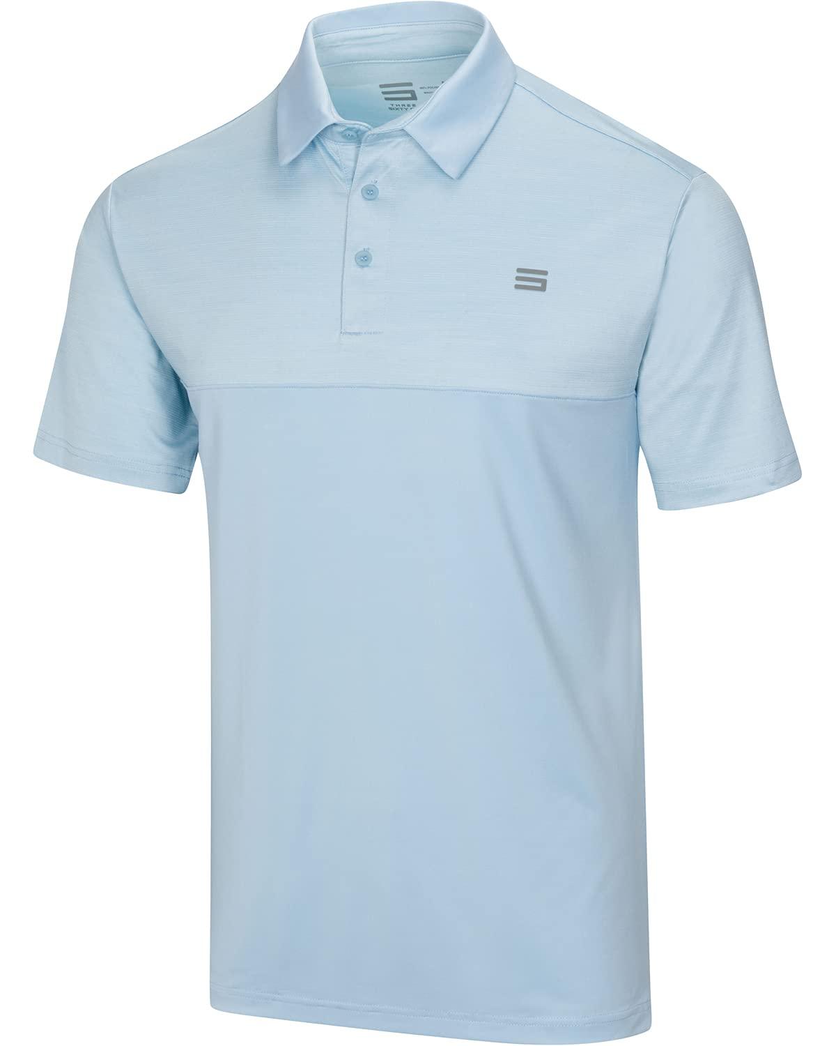 Three Sixty Six Men's Heathered Two-Tone Golf Polo