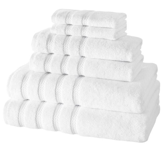 Antalya Turkish Cotton Bath, Hand, Washcloth Hotel Collection - 6 pc Towel Set