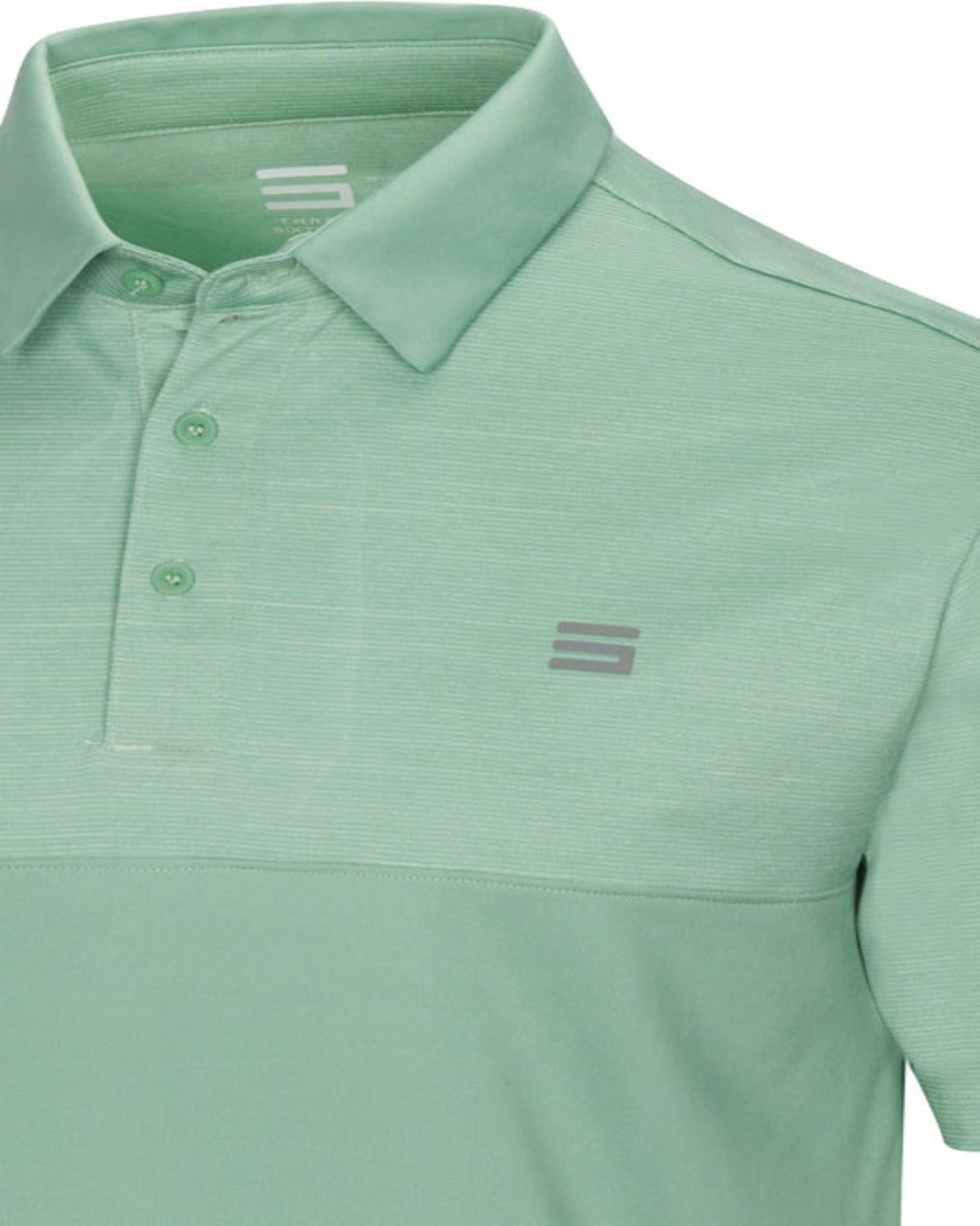 Three Sixty Six Men's Heathered Two-Tone Golf Polo