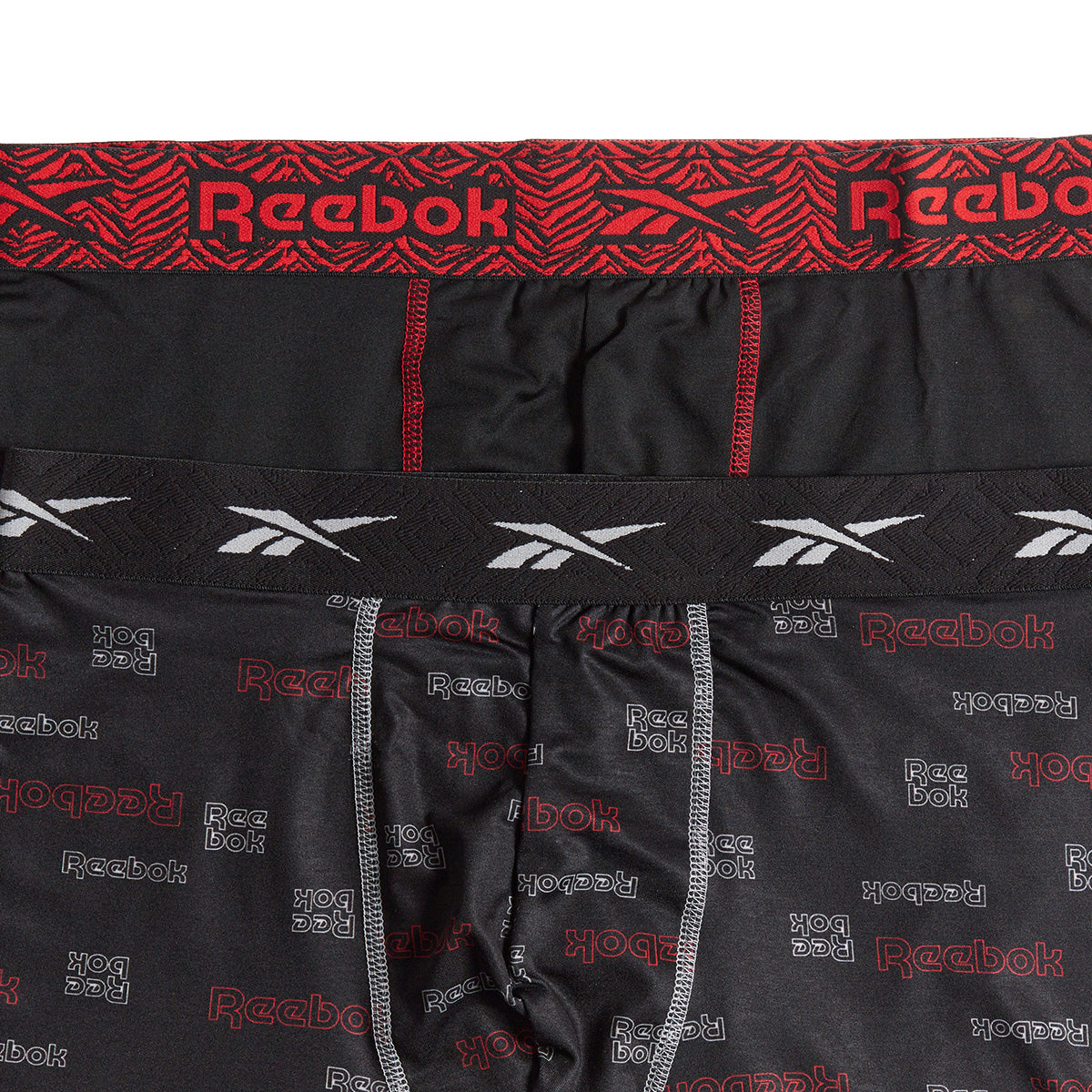 Reebok 4-Pack Performance Boxer Briefs - Black/Red/Black/Pearl