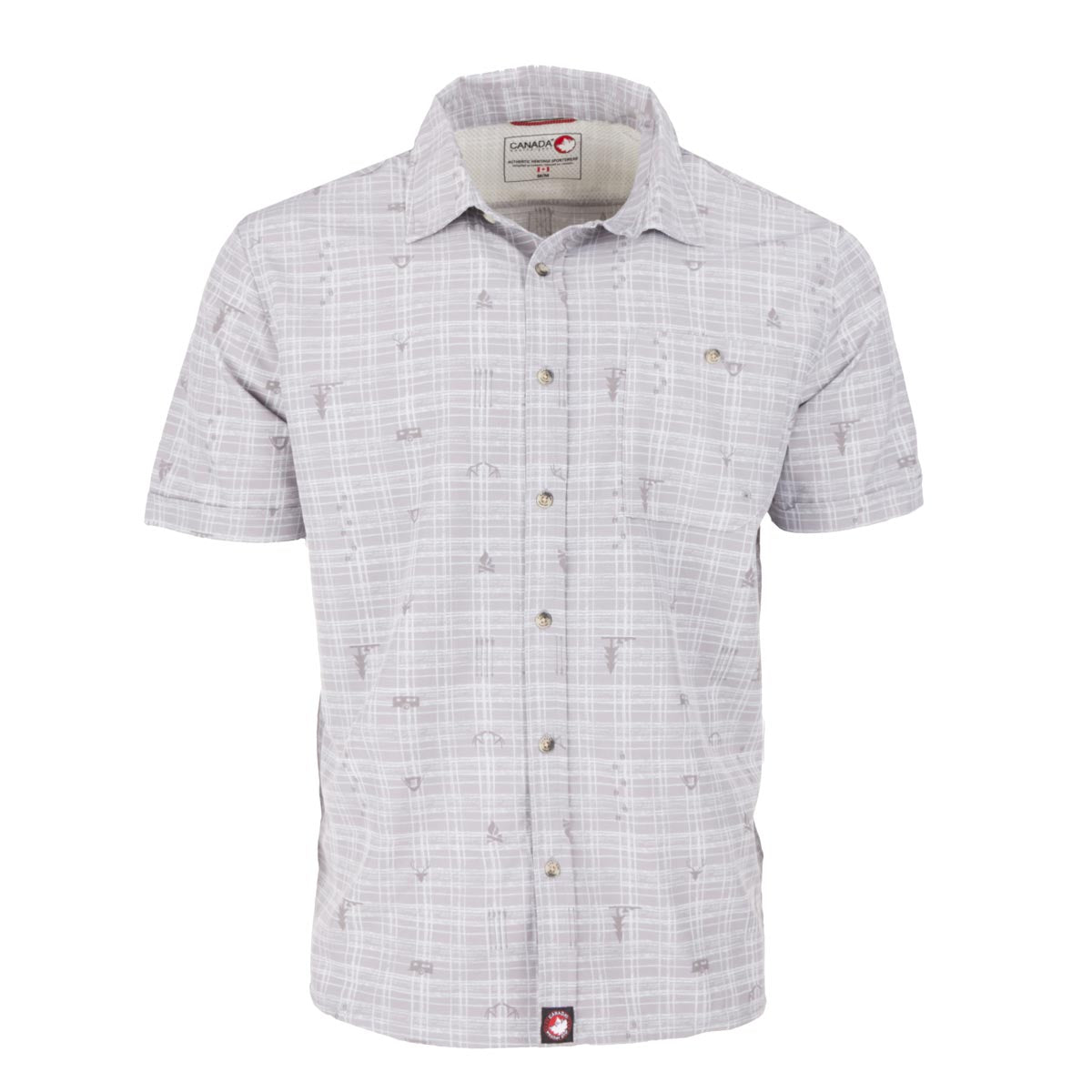 Canada Weather Gear Men's Non Perforated Button up Short Sleeve Shirt ...