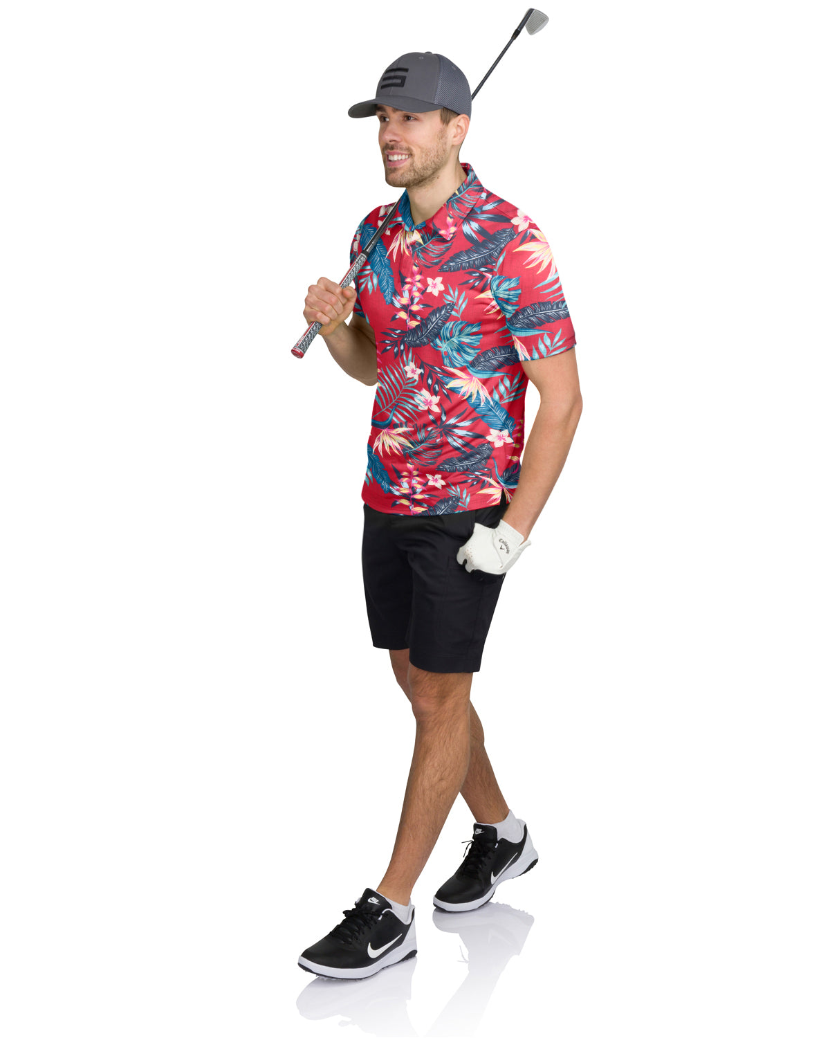 Three Sixty Six Men’s Print Golf Polos