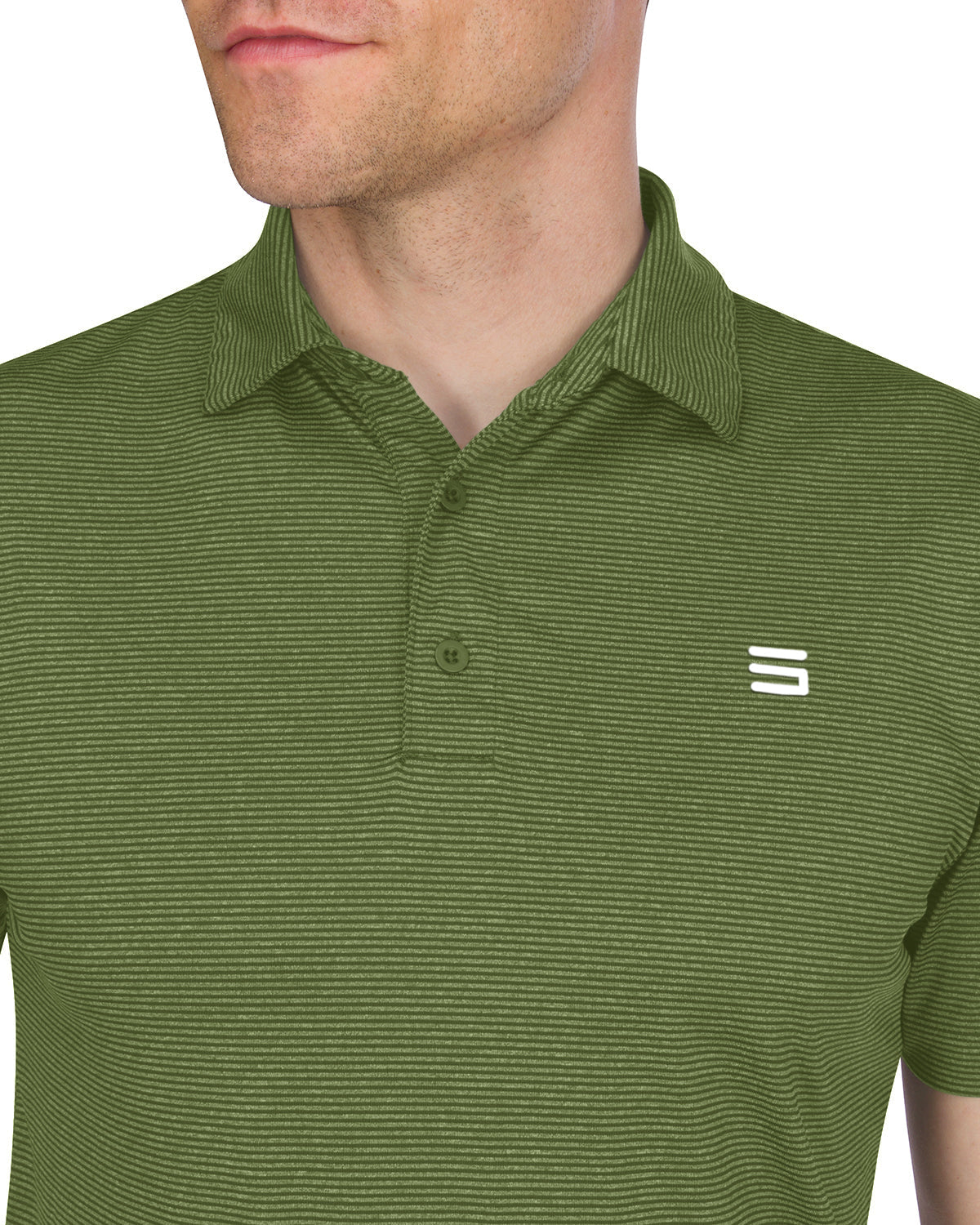 Three Sixty Six Men’s Thin-Striped Golf Polo Shirt