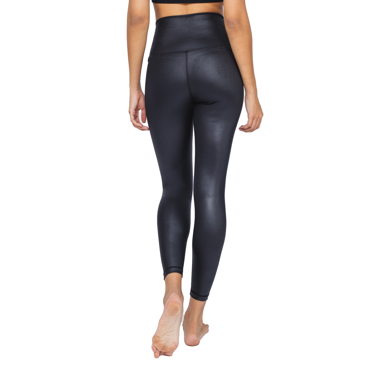 90 Degree By Reflex High Waist High Shine Faux Leather Fleece Lined Super  High Waist Elastic Free Ankle Leggings : : Clothing, Shoes 