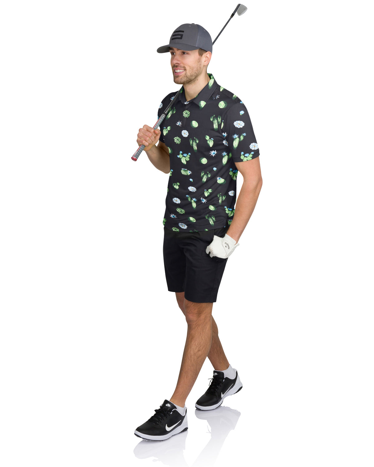 Three Sixty Six Men’s Print Golf Polos