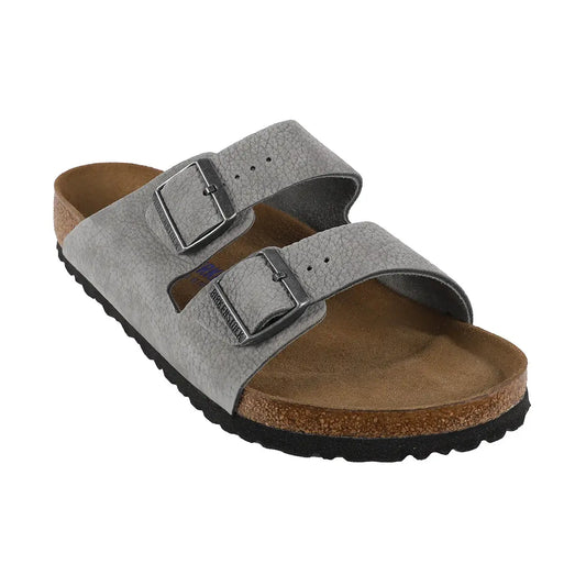 Birkenstock Arizona - Sandales en cuir nubuck à semelle souple