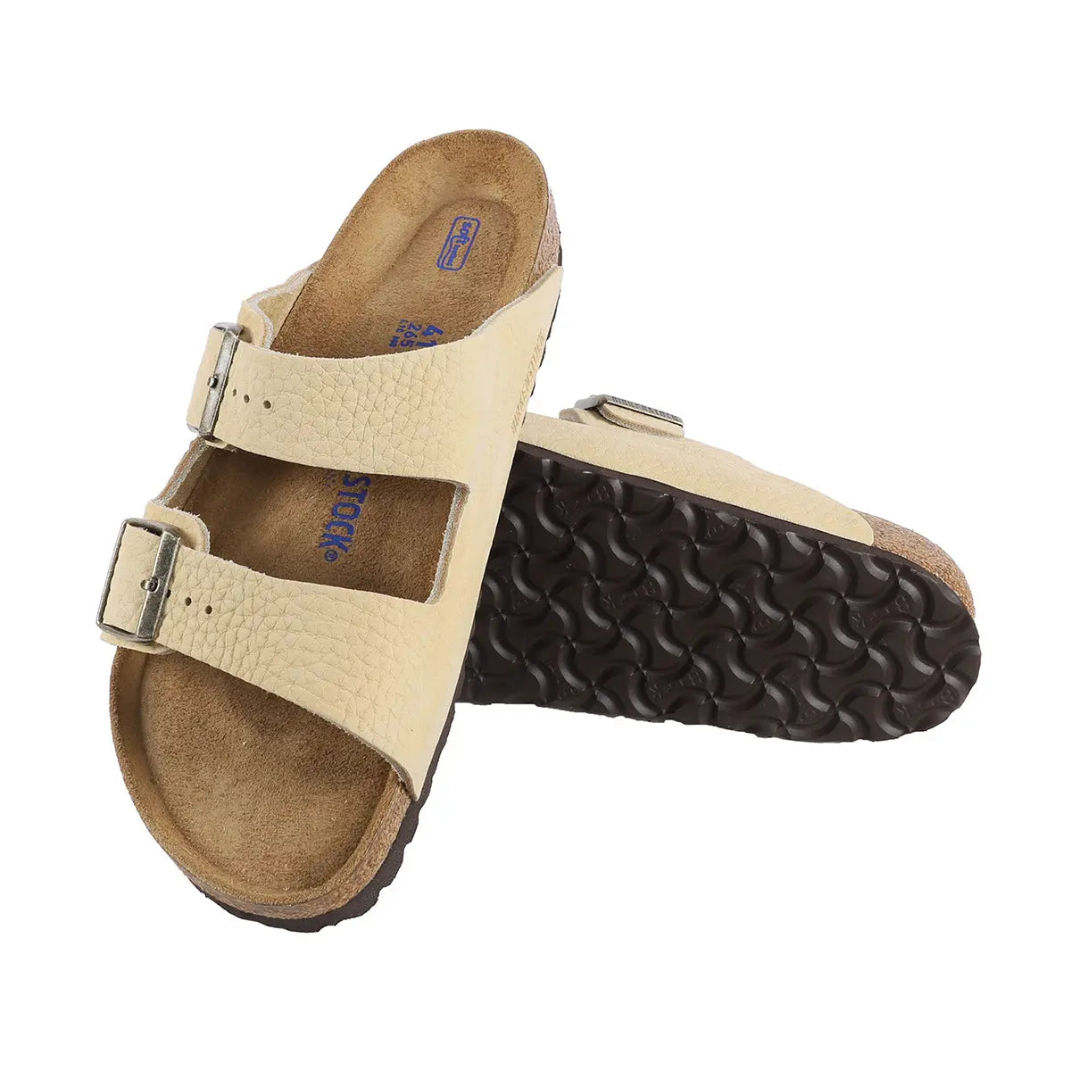 Birkenstock Arizona - Sandales en cuir nubuck à semelle souple