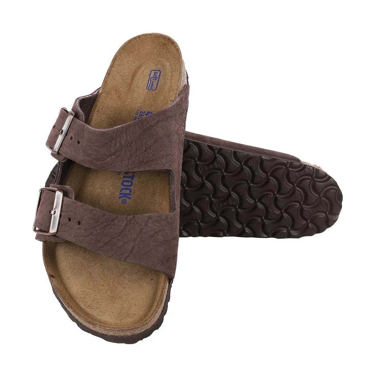 Birkenstock Arizona - Sandales en cuir nubuck à semelle souple