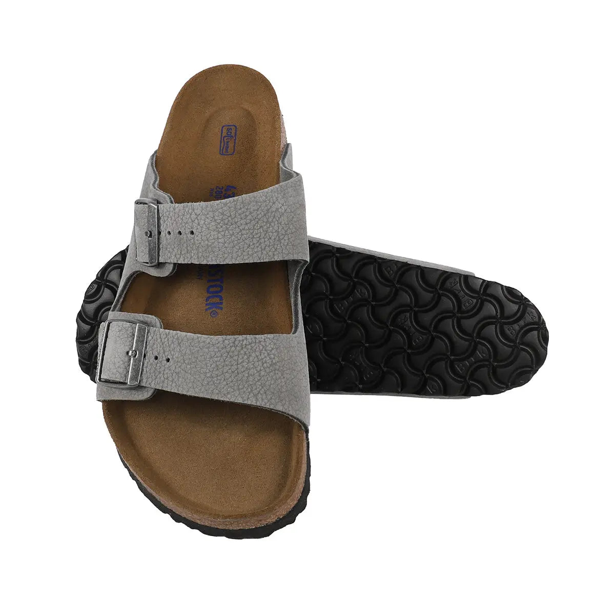 Birkenstock Arizona - Sandales en cuir nubuck à semelle souple