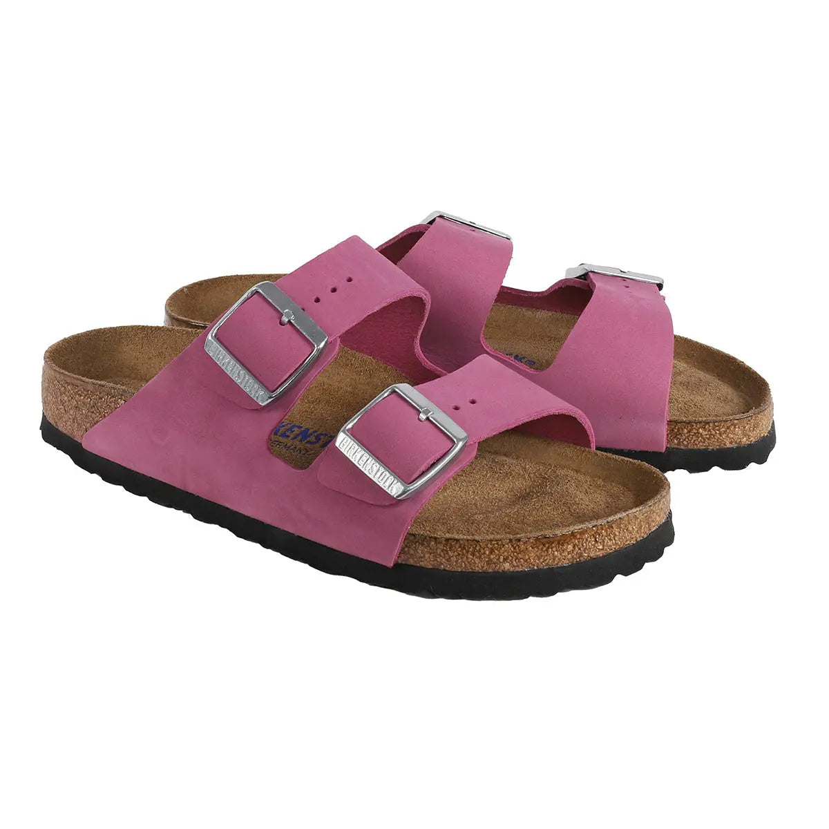 Birkenstock Arizona - Sandales en cuir nubuck à semelle souple