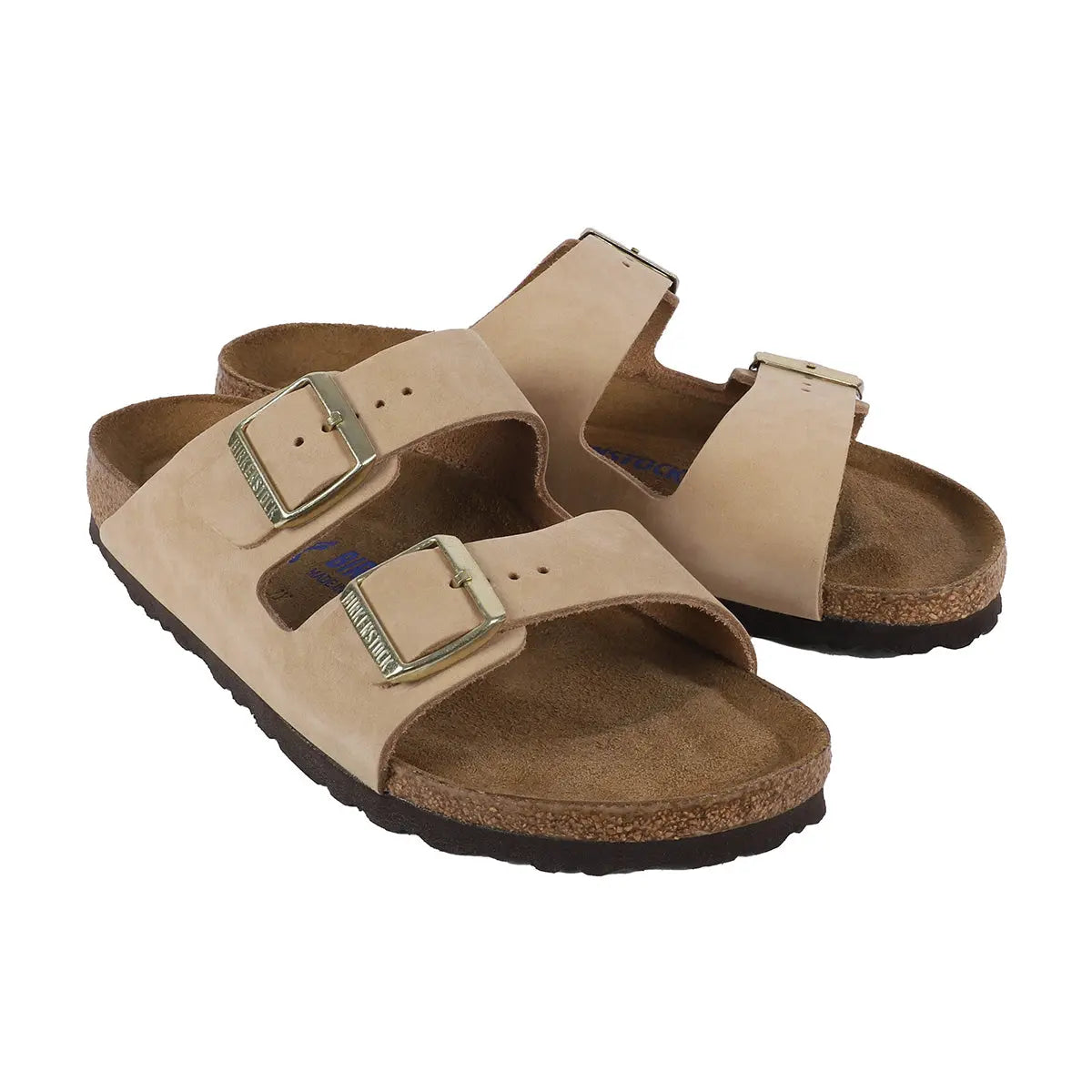 Birkenstock Arizona - Sandales en cuir nubuck à semelle souple