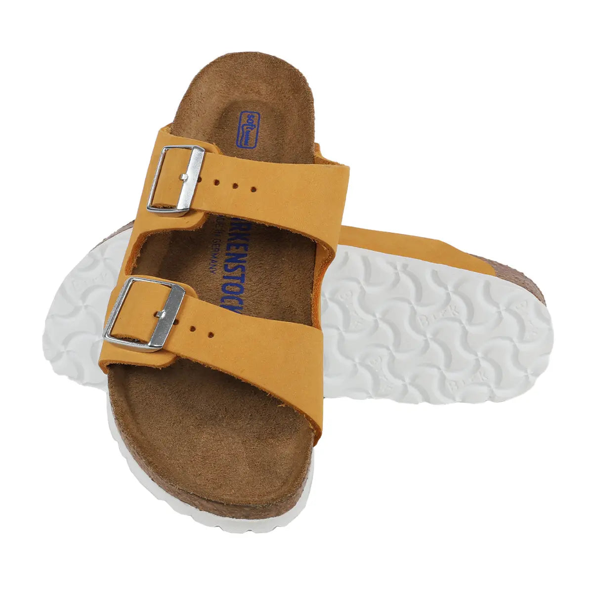 Birkenstock Arizona - Sandales en cuir nubuck à semelle souple