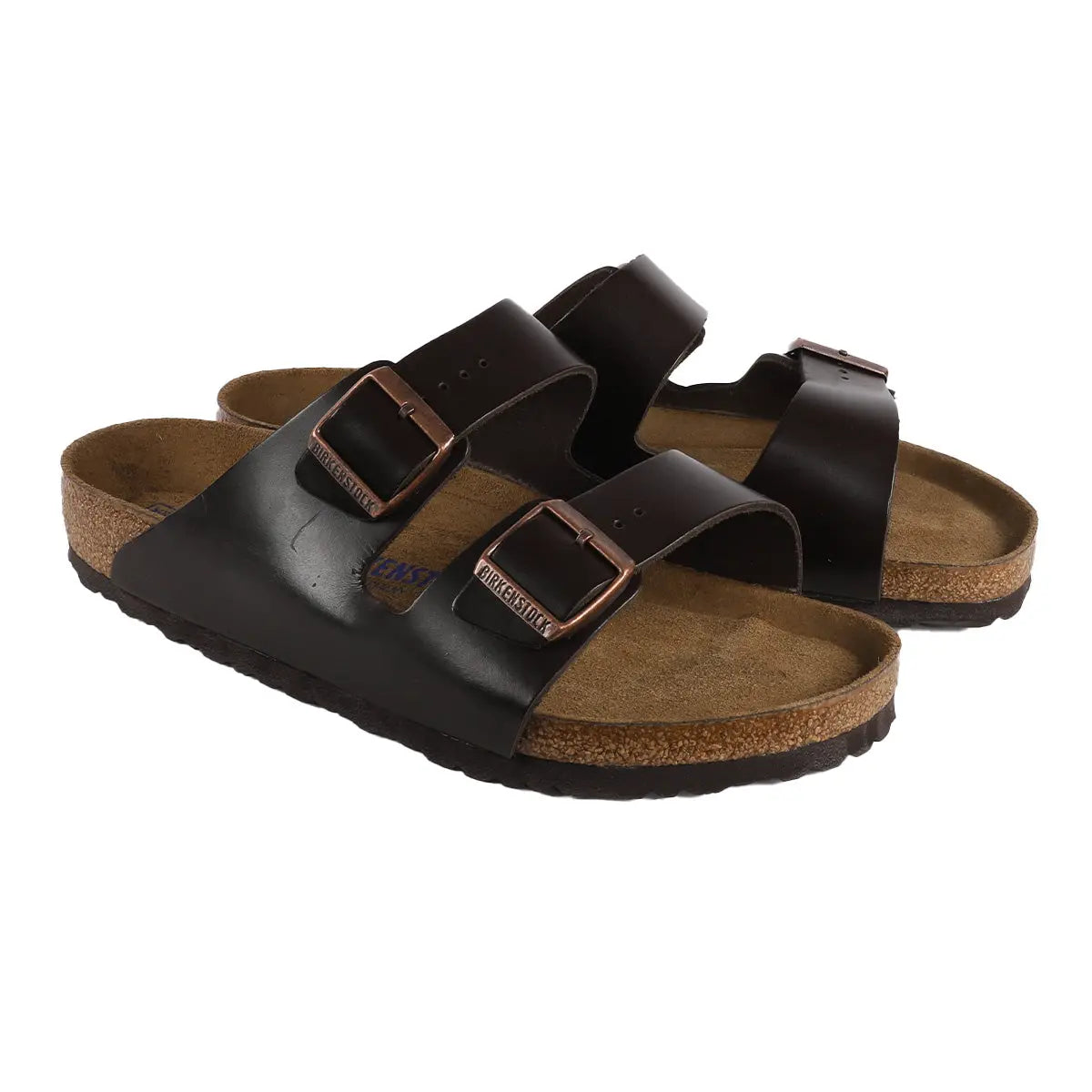 Birkenstock Arizona - Sandales en cuir lisse à semelle souple