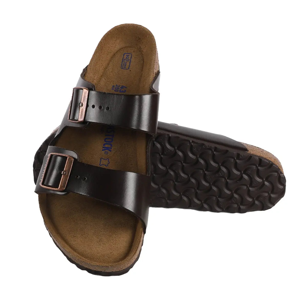 Birkenstock Arizona - Sandales en cuir lisse à semelle souple