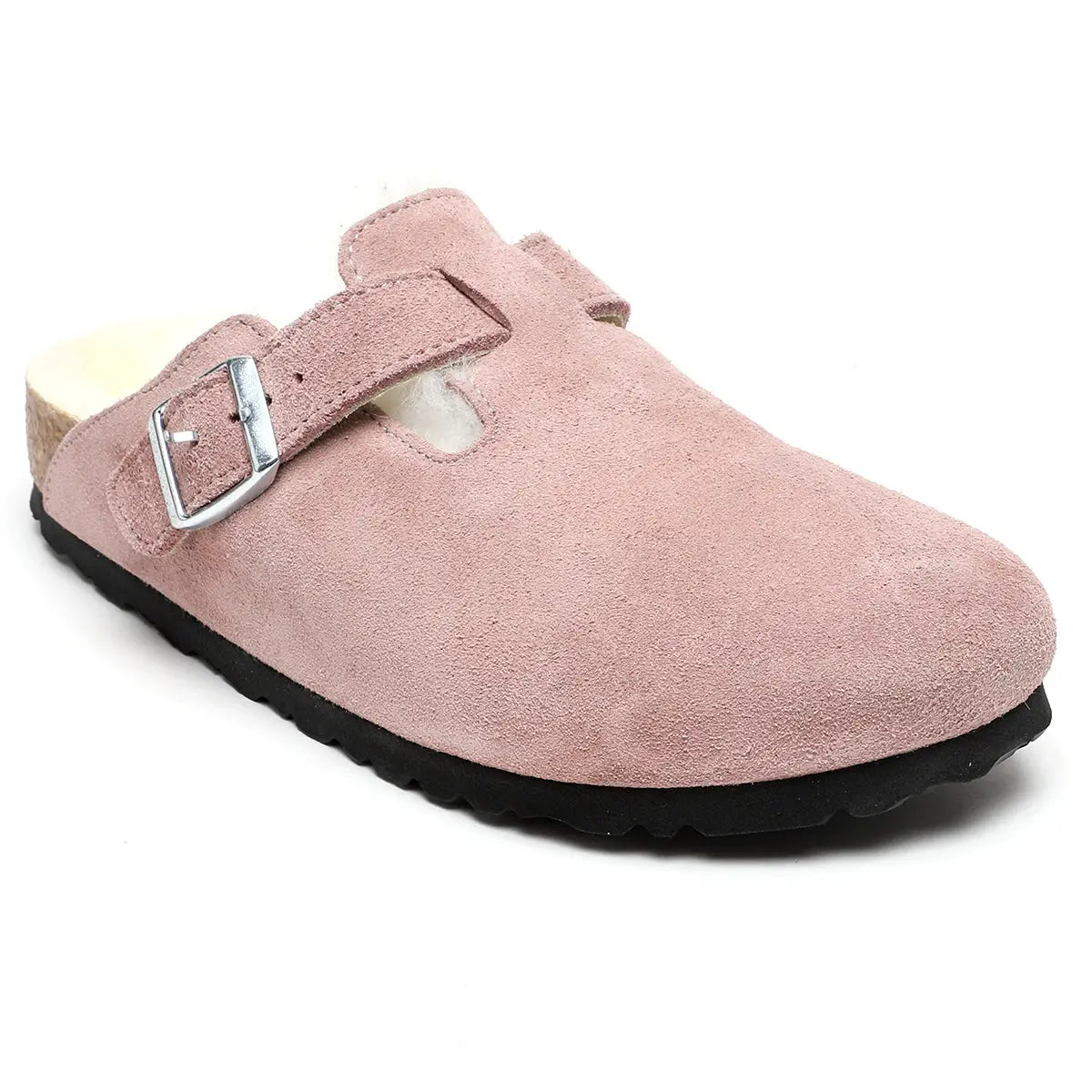 Birkenstock Boston Shearling Suede Clogs Proozy