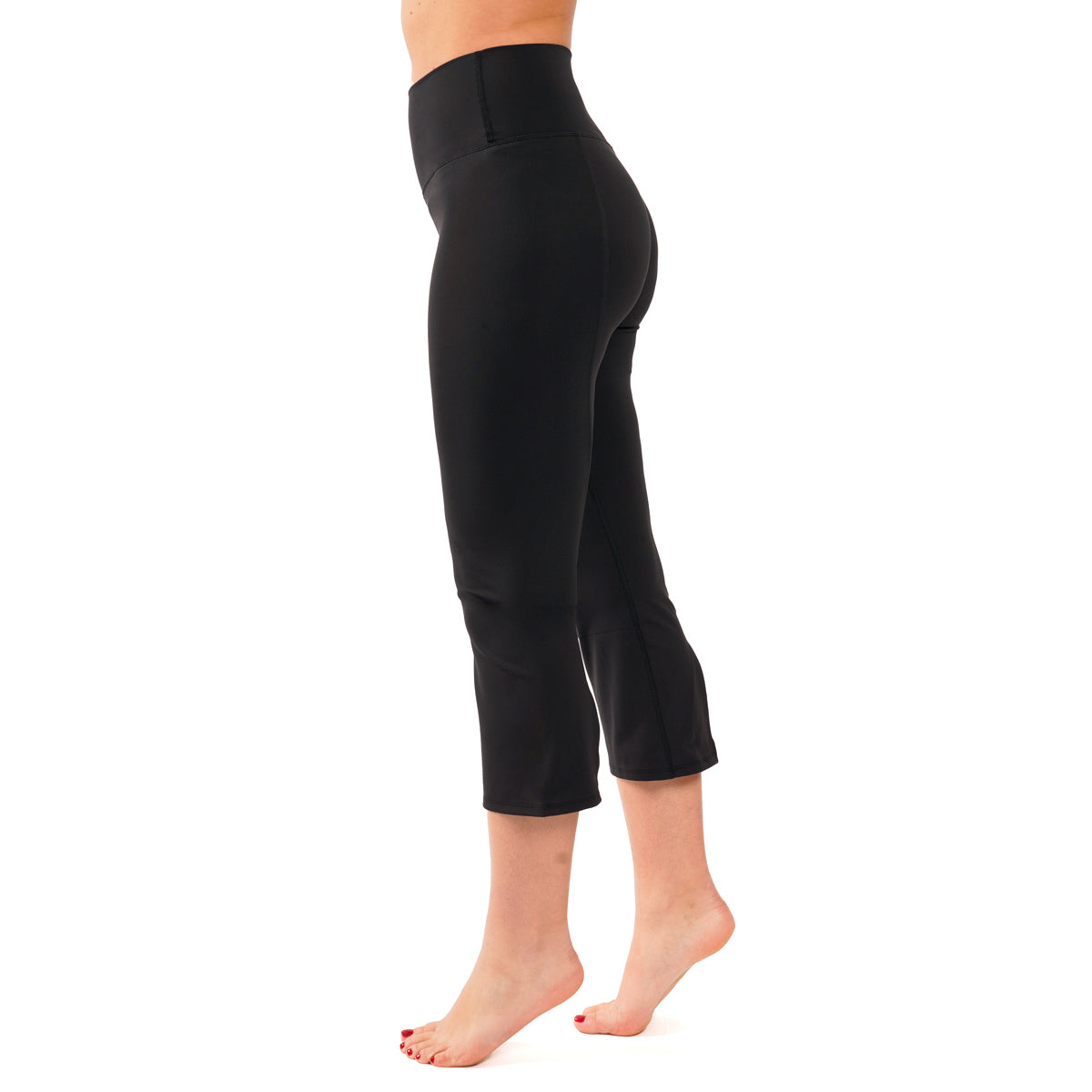 Yogalicious by Reflex Women's Nude Tech High Waist Side Pocket 7/8 Ankle  Legging with Curved Yoke