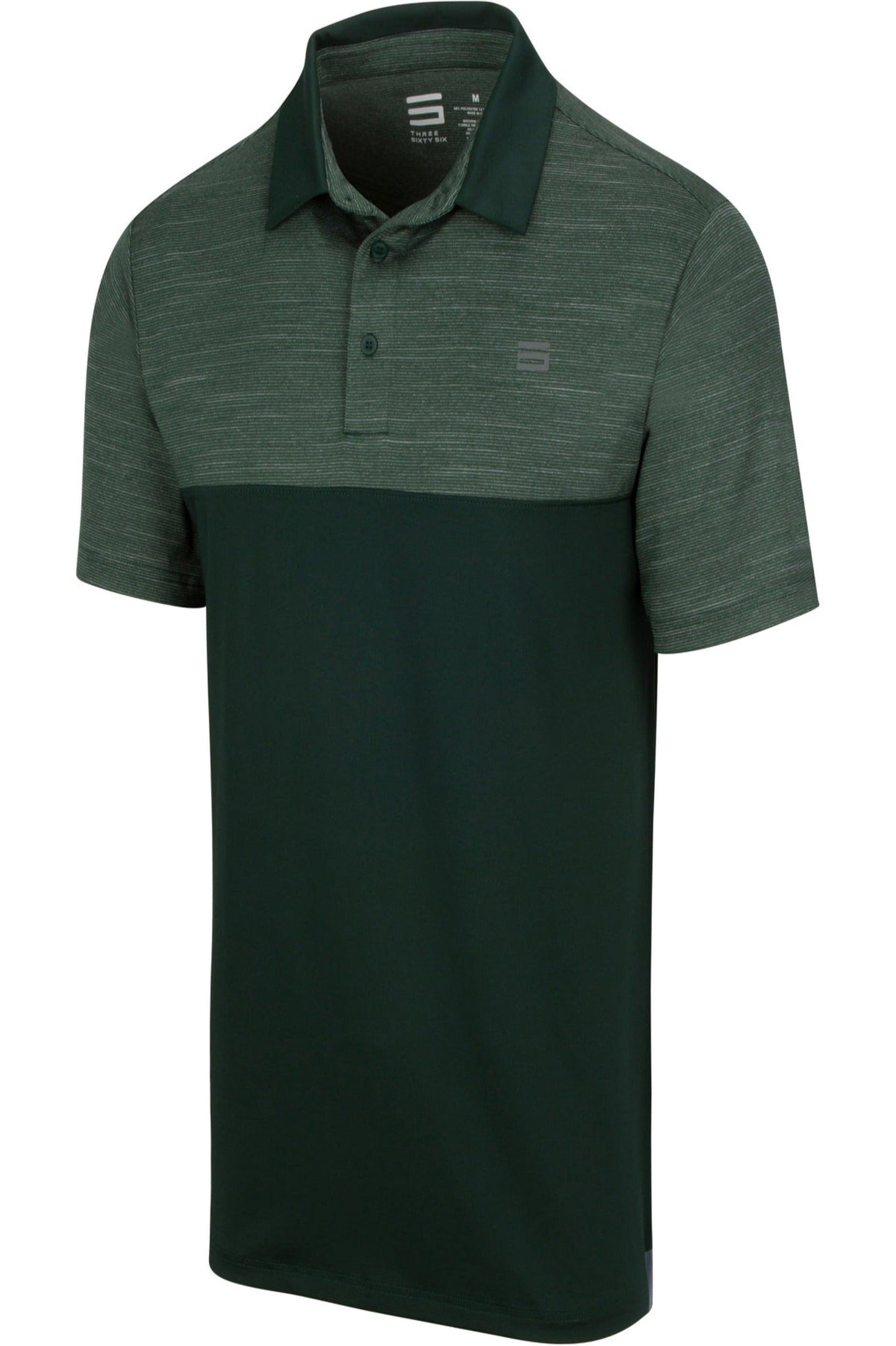 Three Sixty Six Men's Heathered Two-Tone Golf Polo