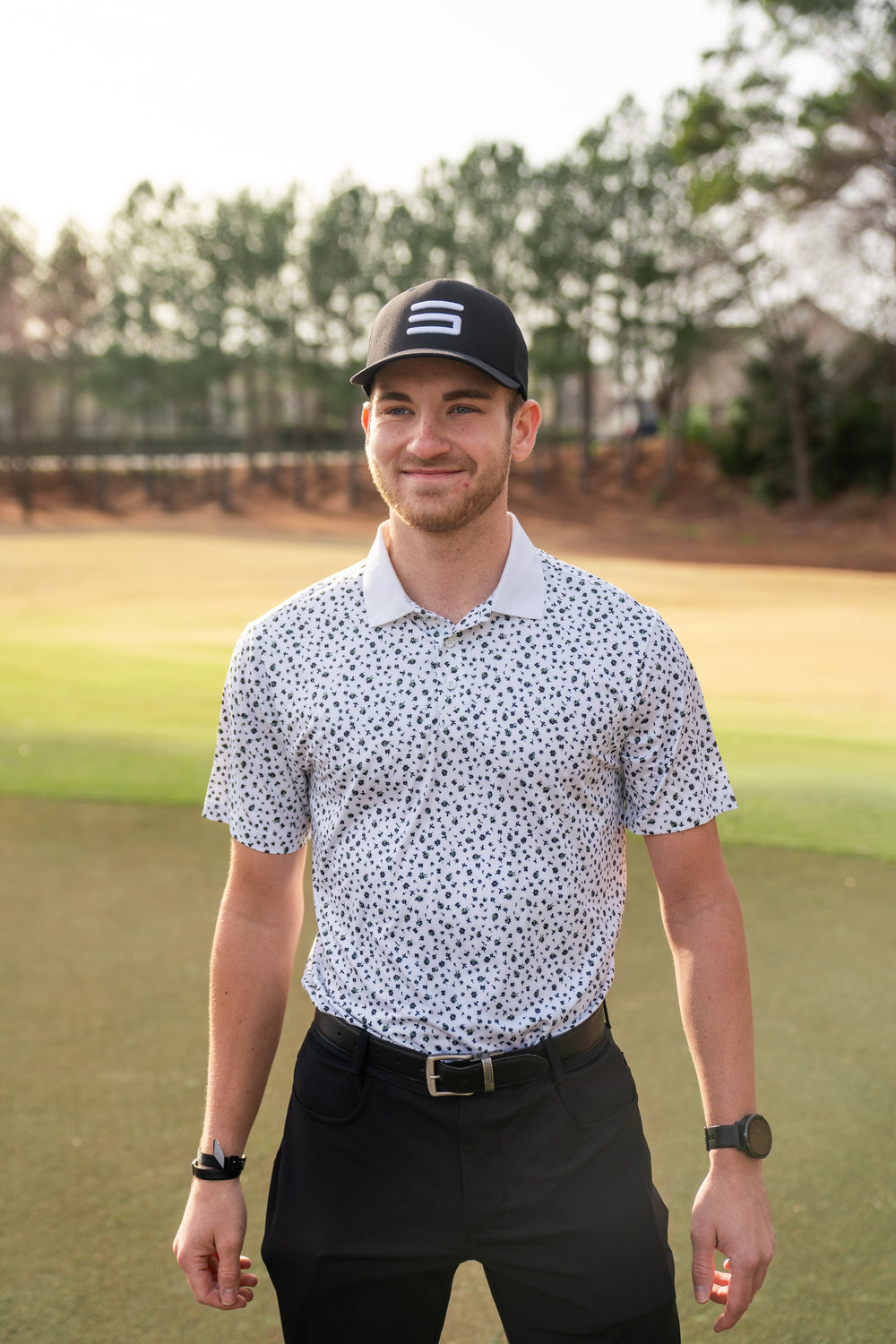 Three Sixty Six Men’s Print Golf Polos