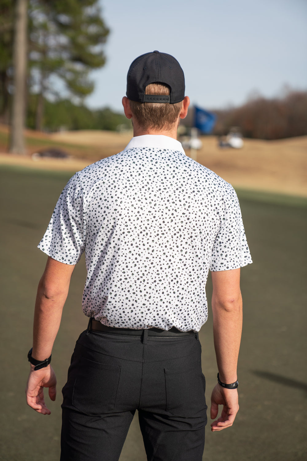 Three Sixty Six Men’s Print Golf Polos