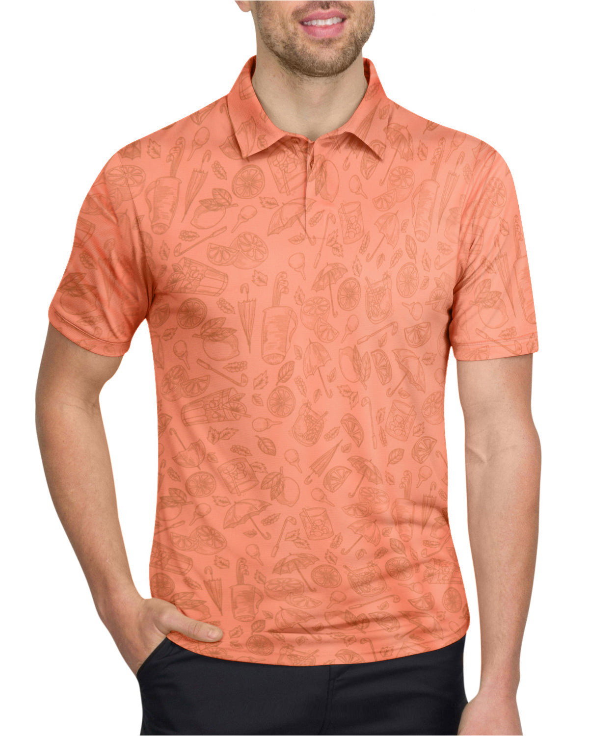 Three Sixty Six Men’s Print Golf Polos