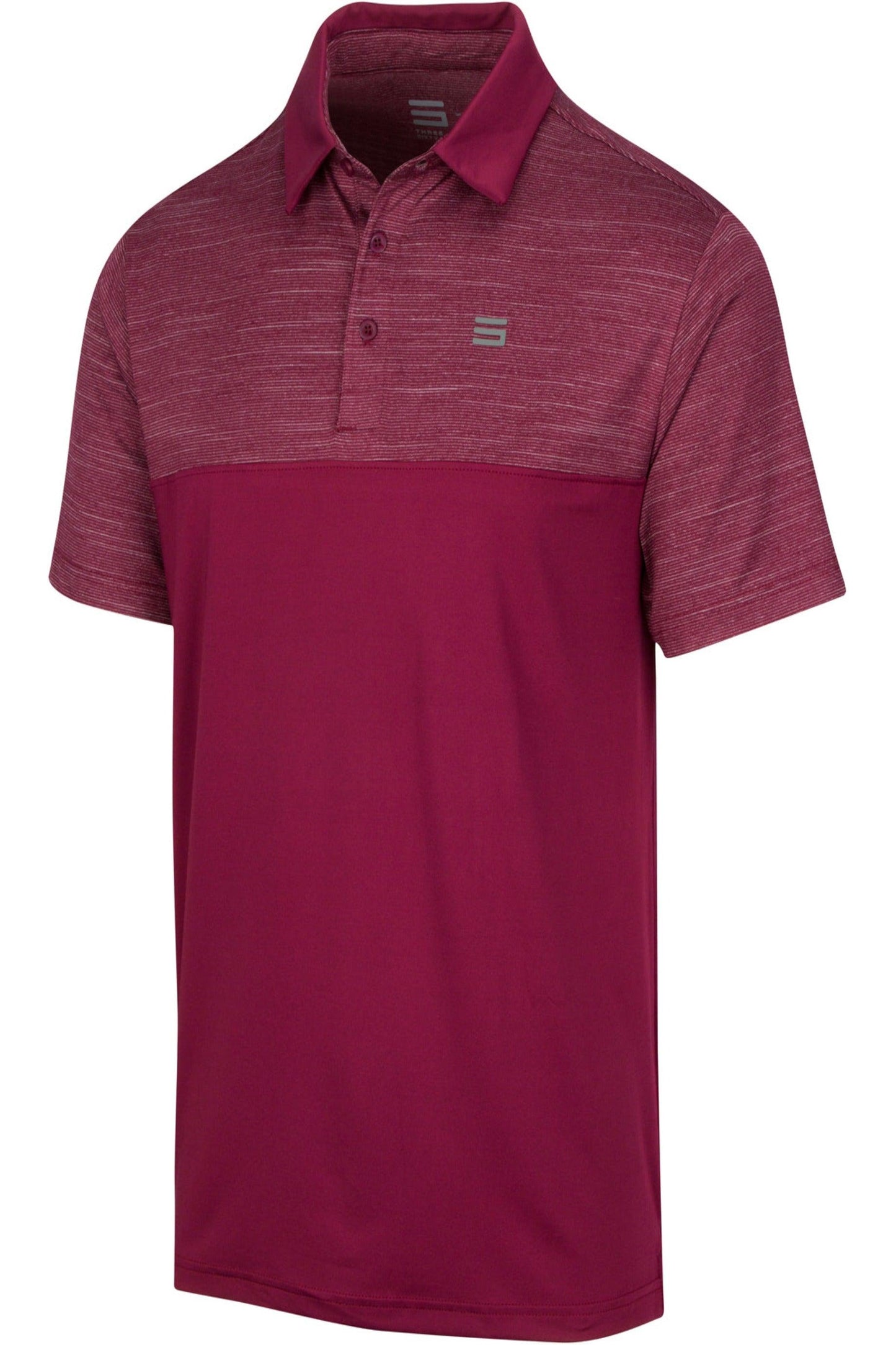 Three Sixty Six Men's Heathered Two-Tone Golf Polo