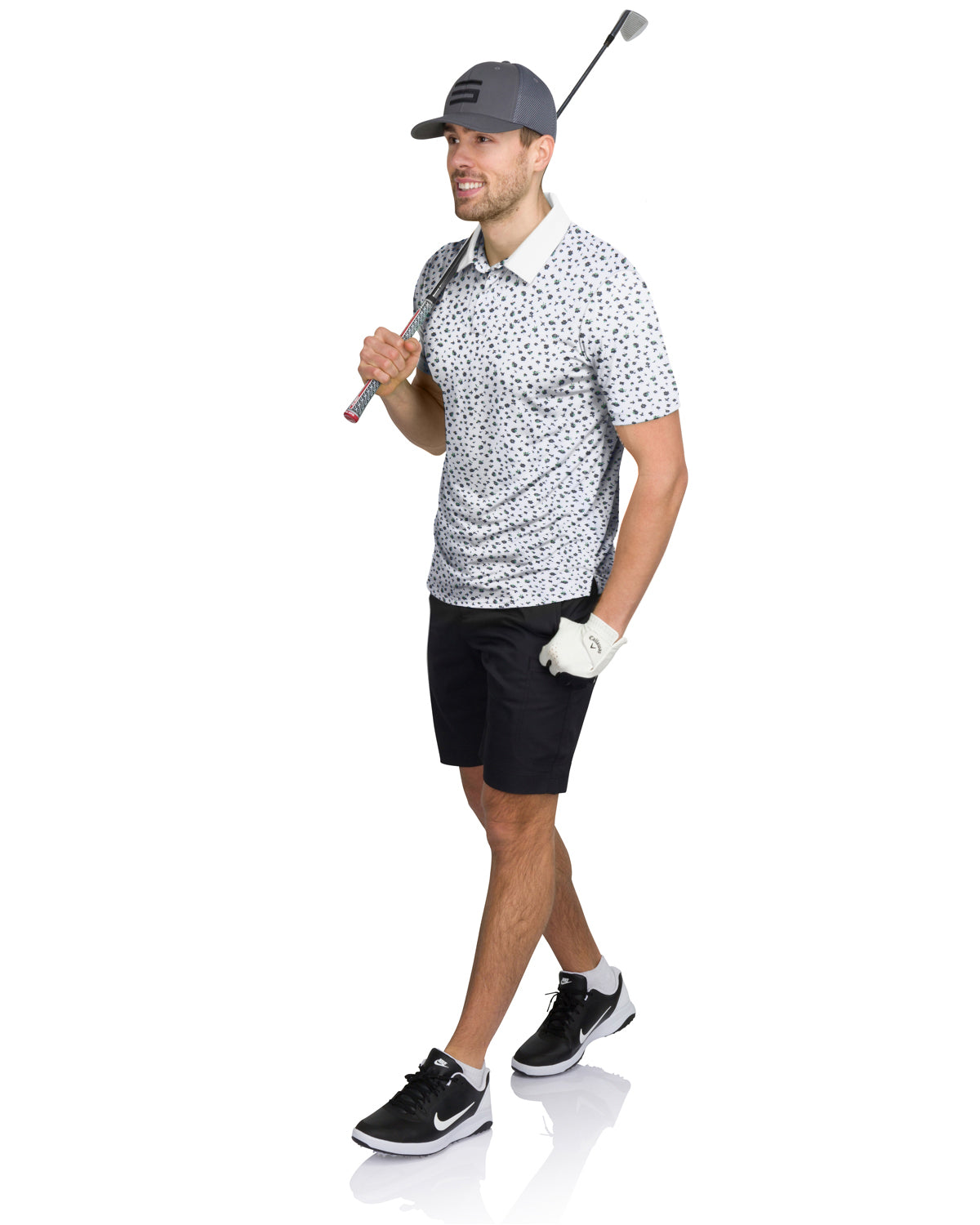 Three Sixty Six Men’s Print Golf Polos