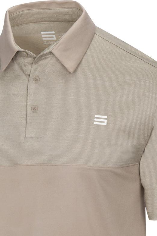 Three Sixty Six Men's Heathered Two-Tone Golf Polo