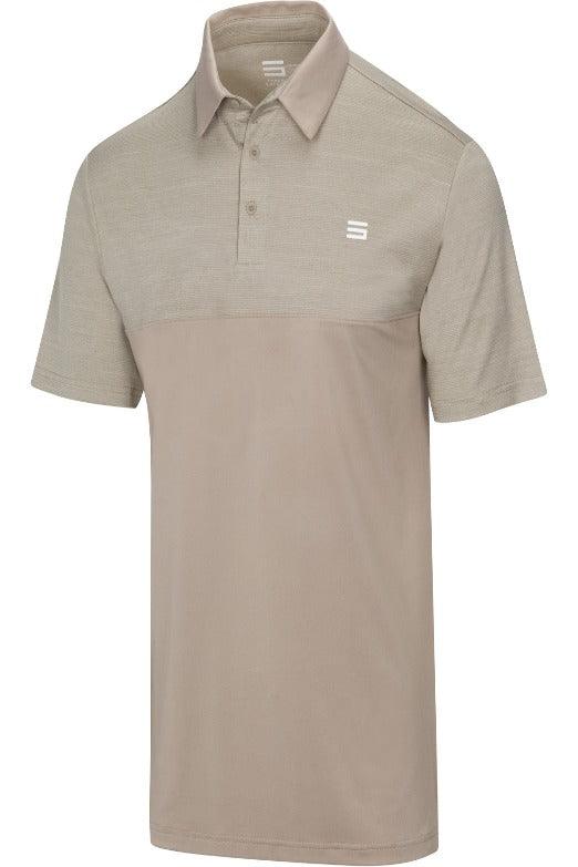 Three Sixty Six Men's Heathered Two-Tone Golf Polo