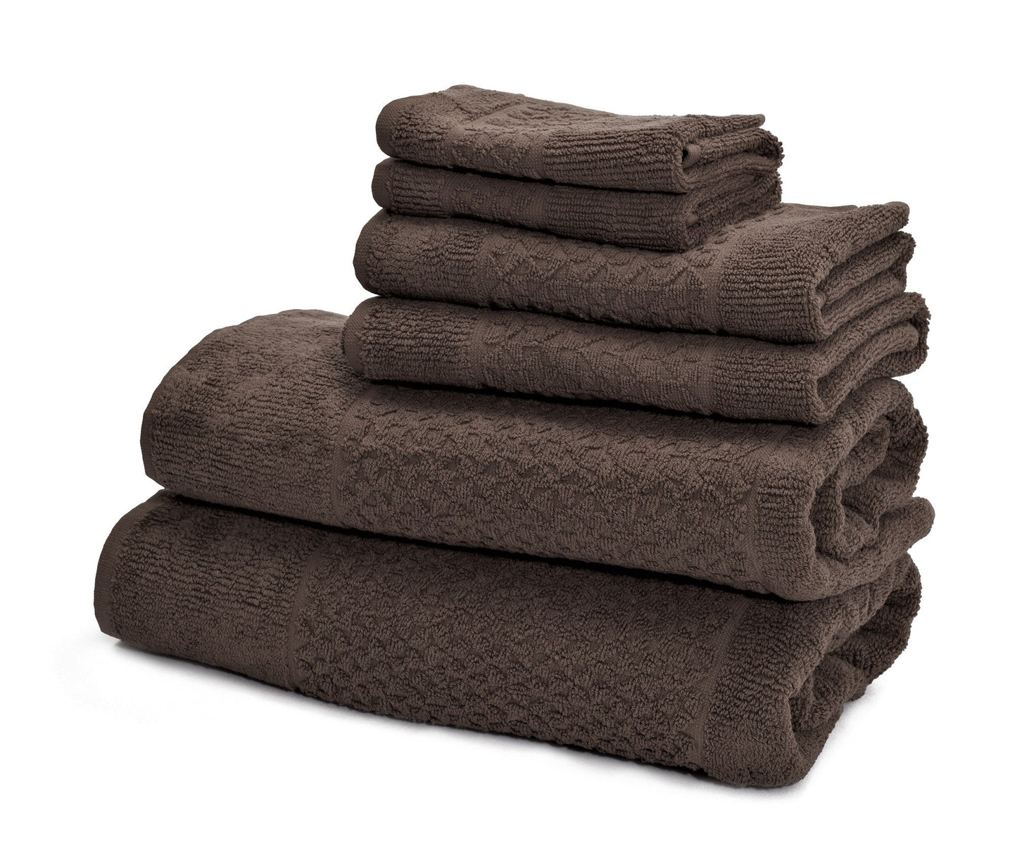 Mei-Tal Turkish Cotton Jacquard Towel Set of 6