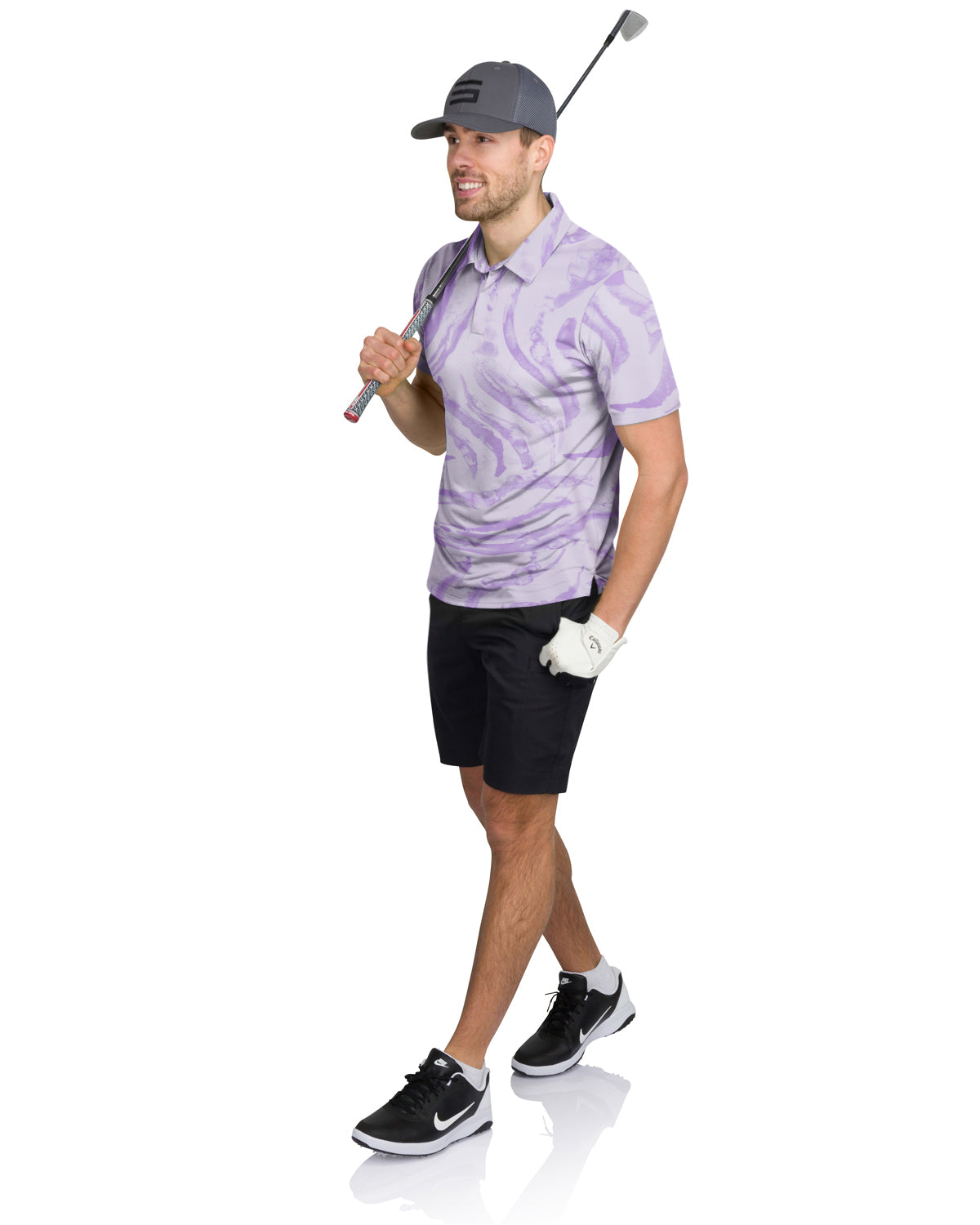 Three Sixty Six Men’s Print Golf Polos