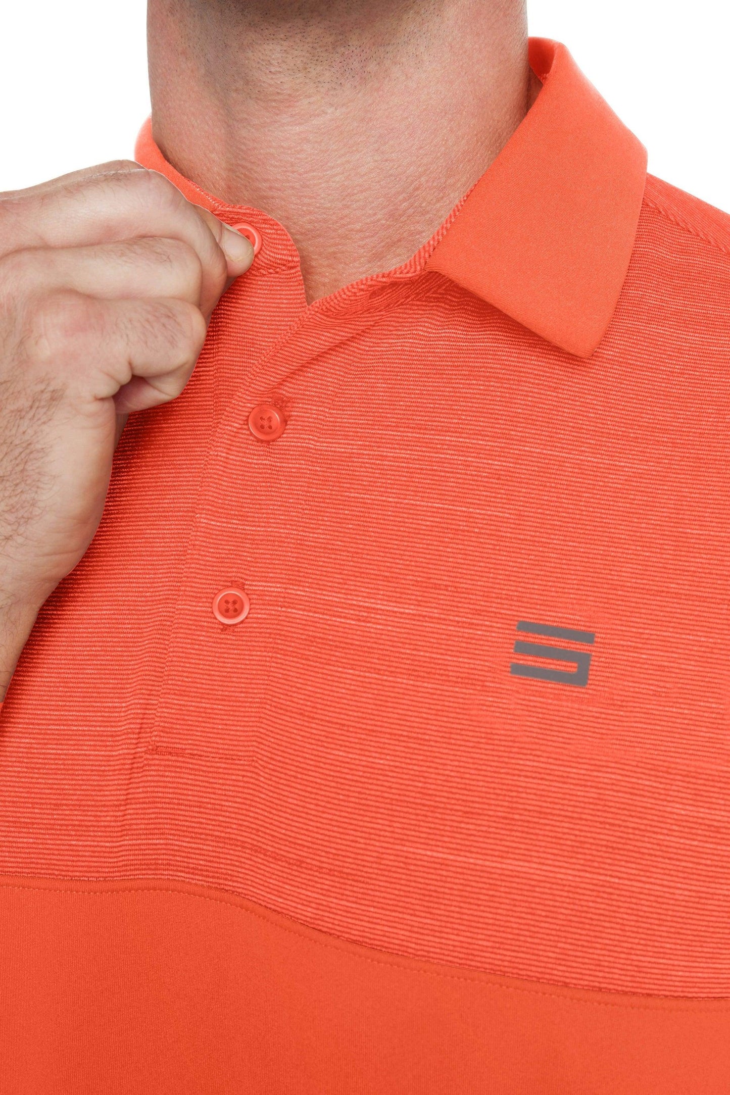 Three Sixty Six Men's Heathered Two-Tone Golf Polo