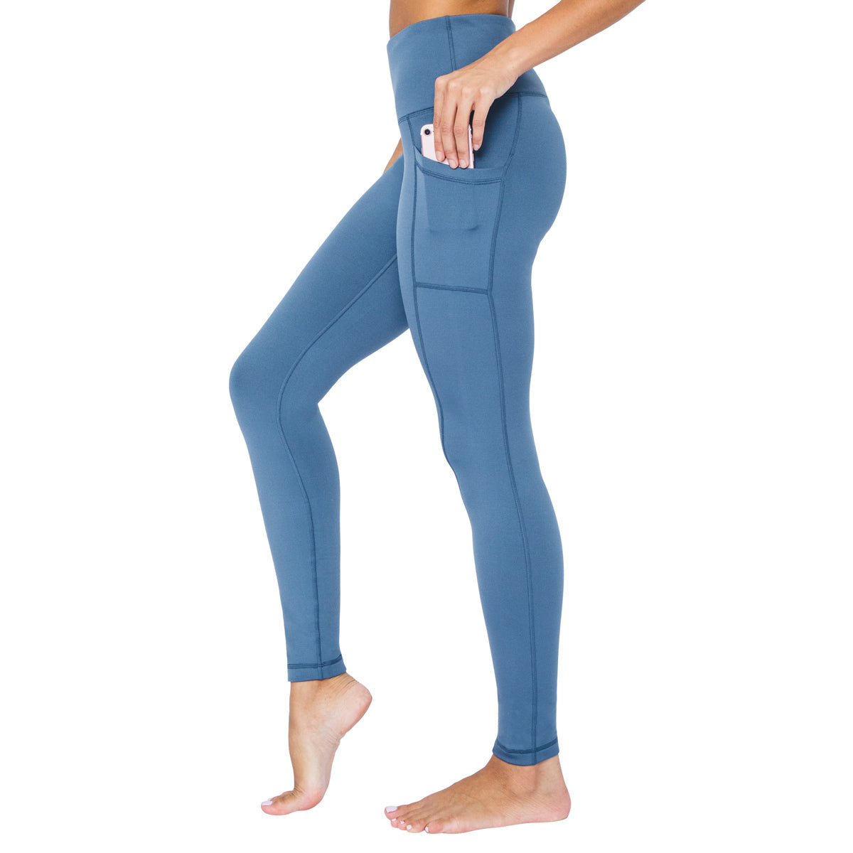 90 Degree By Reflex High Waist Power Flex Tummy Control Leggings - Bering  Sea - XS at  Women's Clothing store