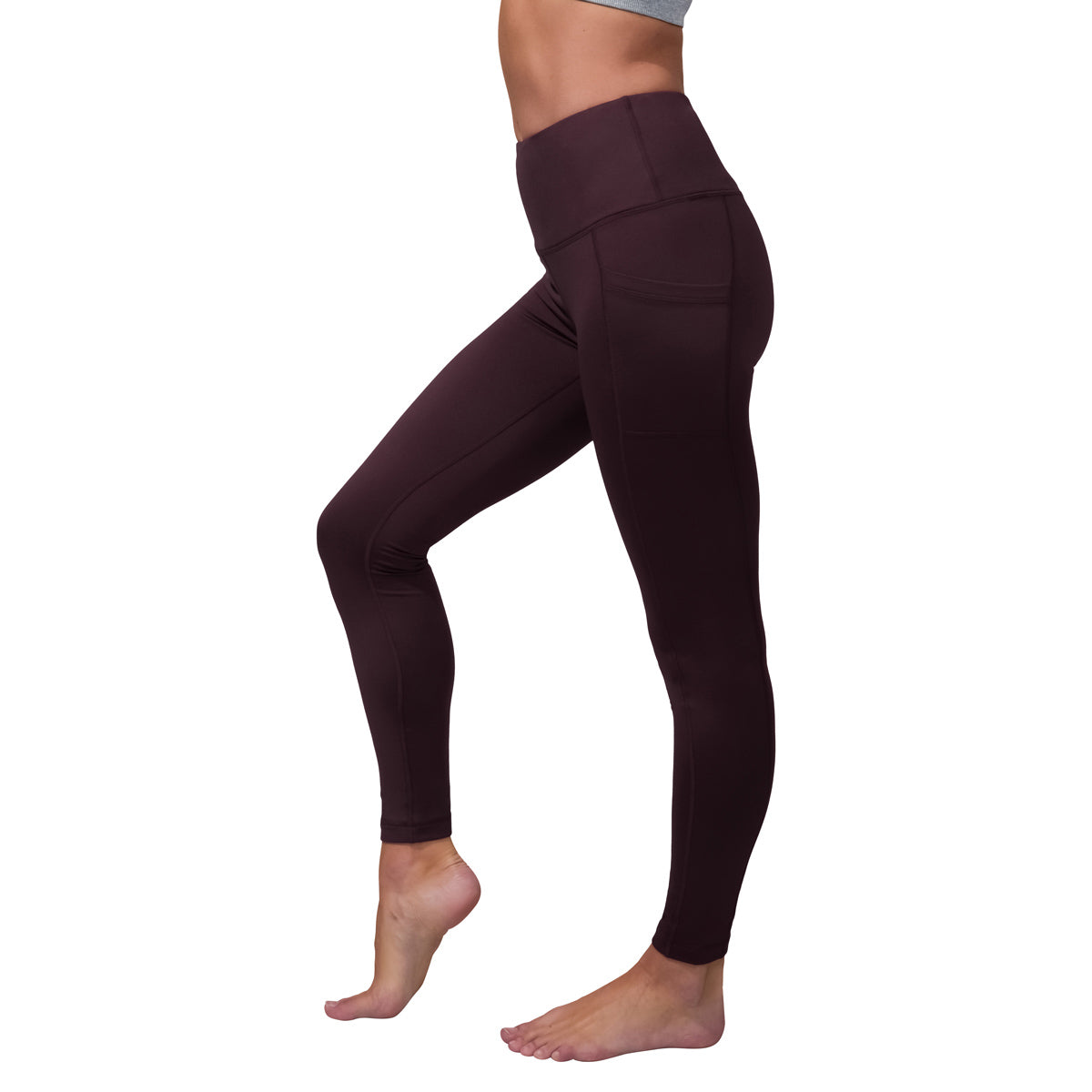 90 Degree By Reflex - Women's Polarflex Fleece Lined High Waist Side Pocket  Legging - Russet Brown - Xx Large : Target