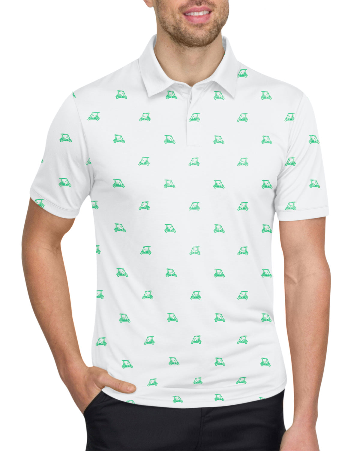 Three Sixty Six Men’s Print Golf Polos