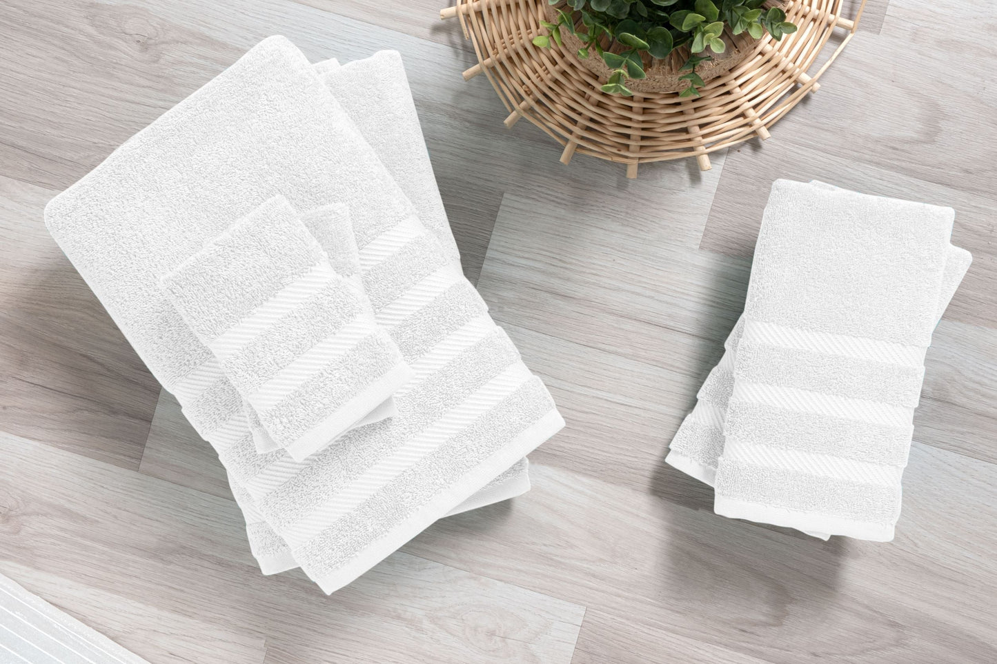 Antalya Turkish Cotton Bath, Hand, Washcloth Hotel Collection - 6 pc Towel Set