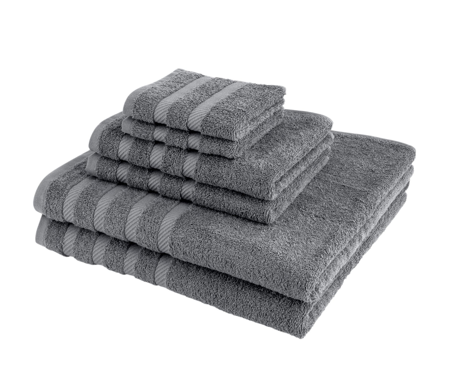 Antalya Turkish Cotton Bath, Hand, Washcloth Hotel Collection - 6 pc Towel Set