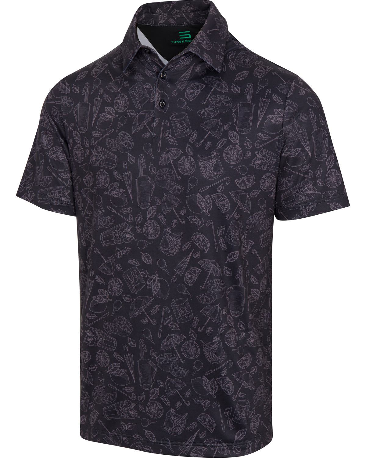 Three Sixty Six Men’s Print Golf Polos