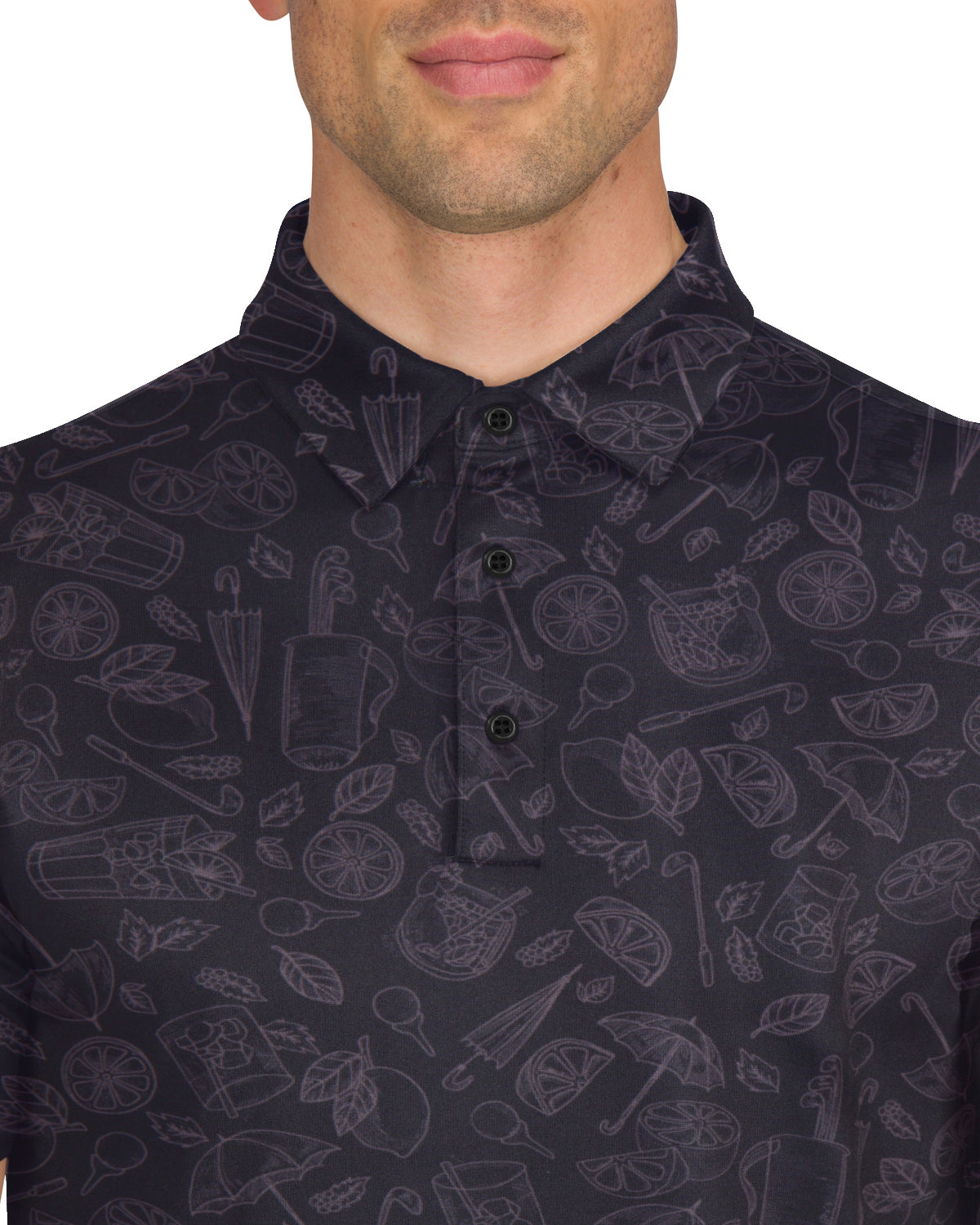 Three Sixty Six Men’s Print Golf Polos