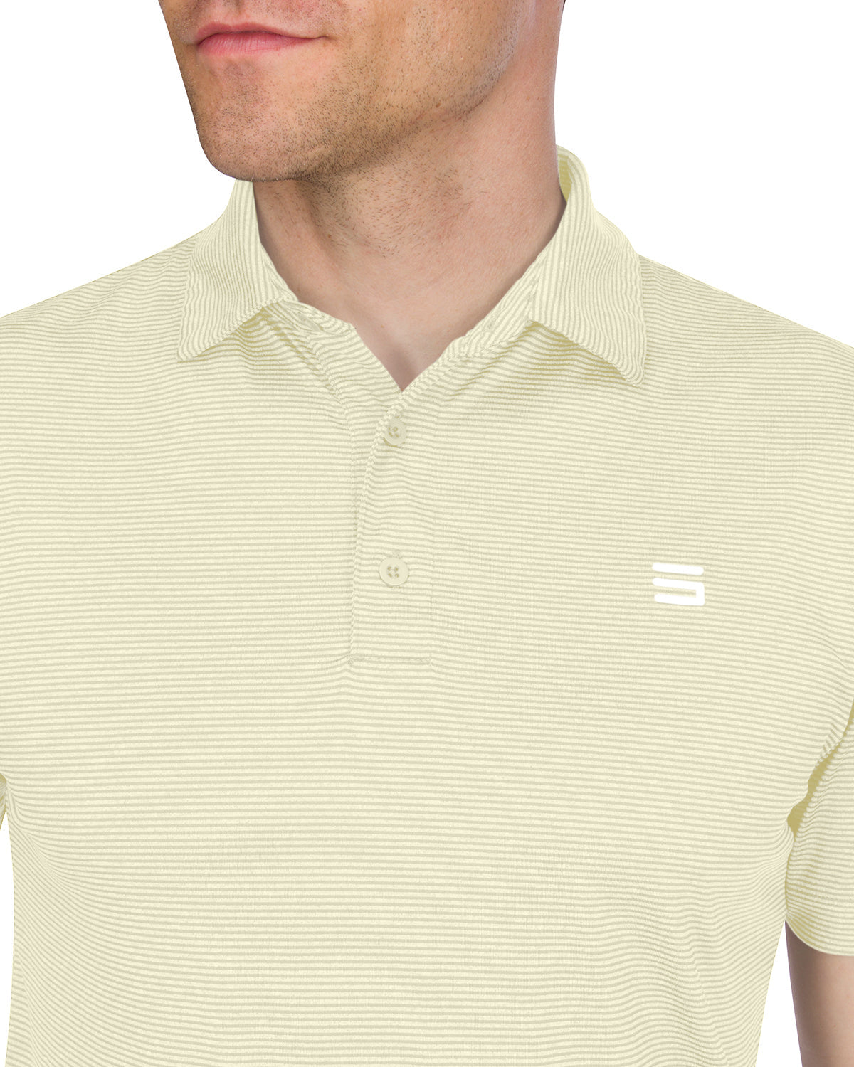 Three Sixty Six Men’s Thin-Striped Golf Polo Shirt