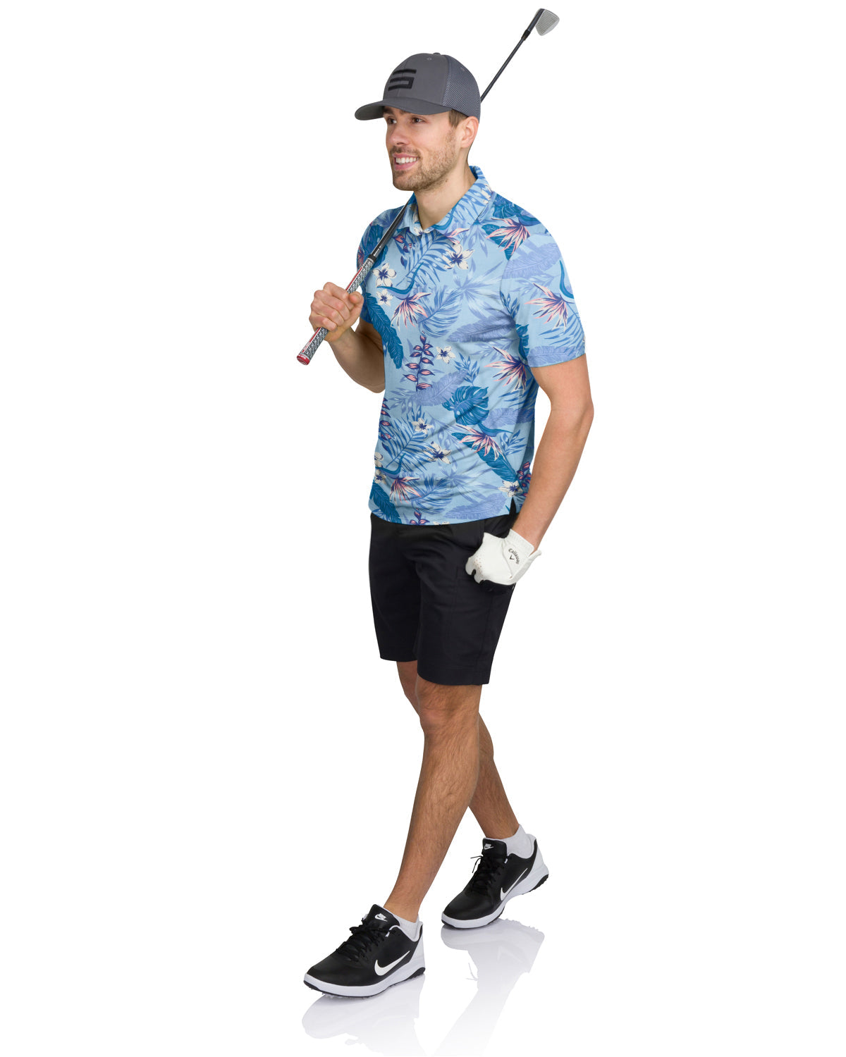 Three Sixty Six Men’s Print Golf Polos