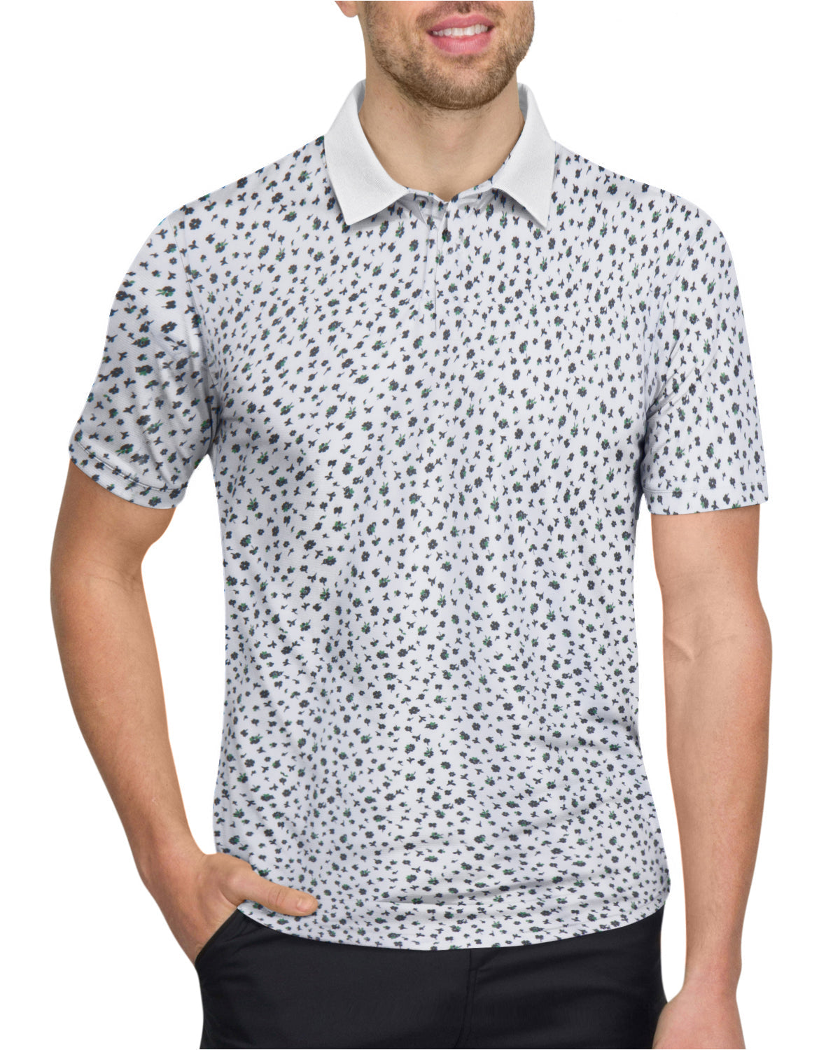 Three Sixty Six Men’s Print Golf Polos