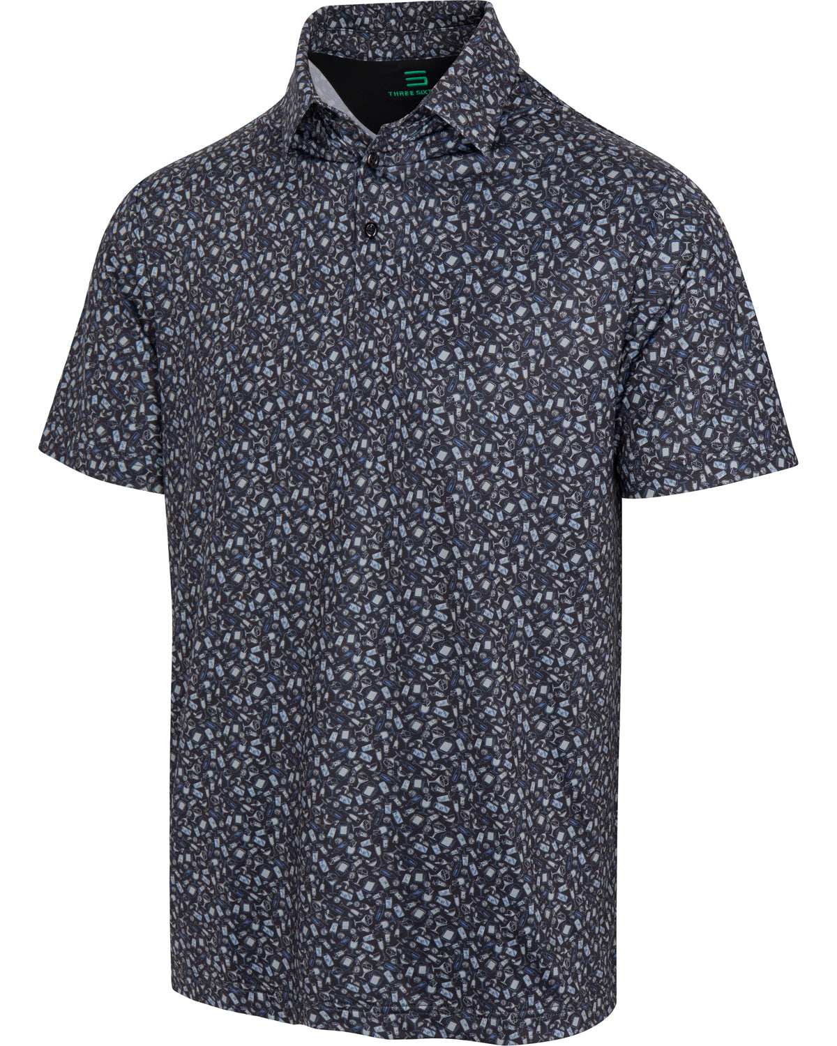 Three Sixty Six Men’s Print Golf Polos