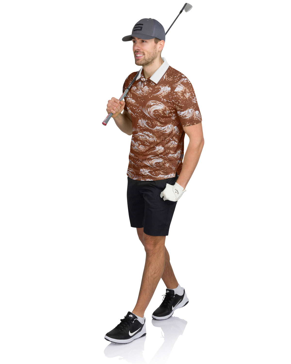 Three Sixty Six Men’s Print Golf Polos