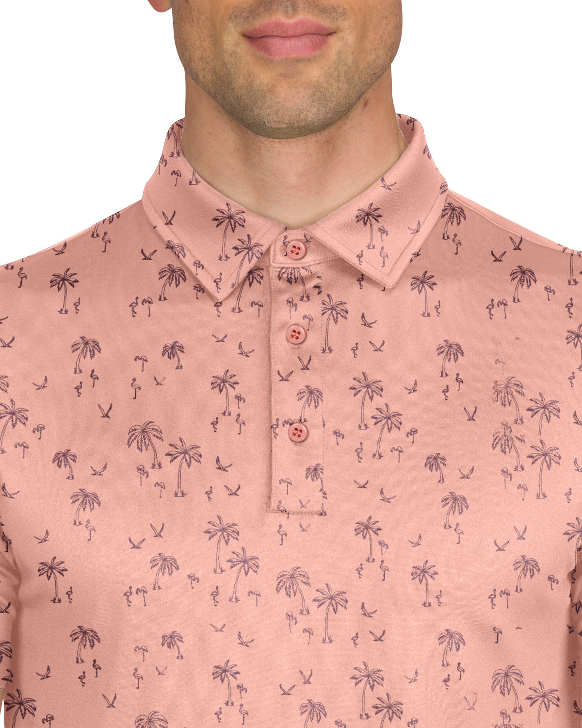 Mini Flamingo and Palm - Coral Paradise-