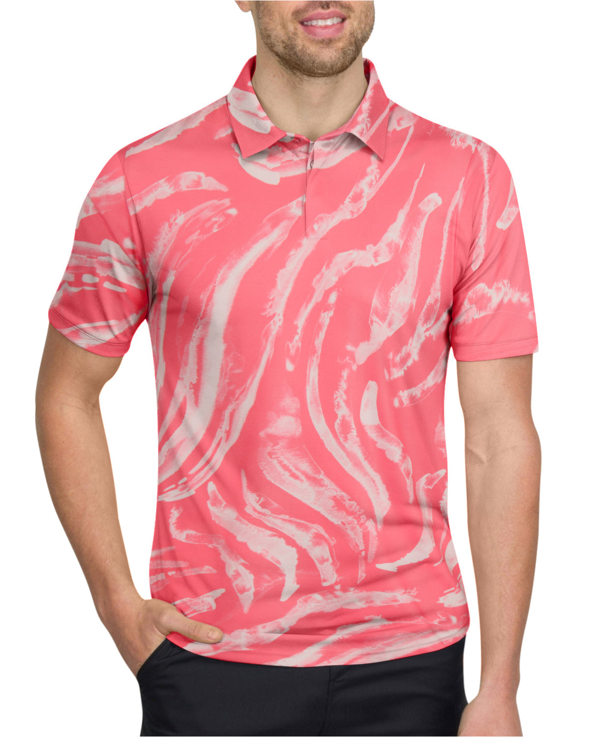 Three Sixty Six Men’s Print Golf Polos