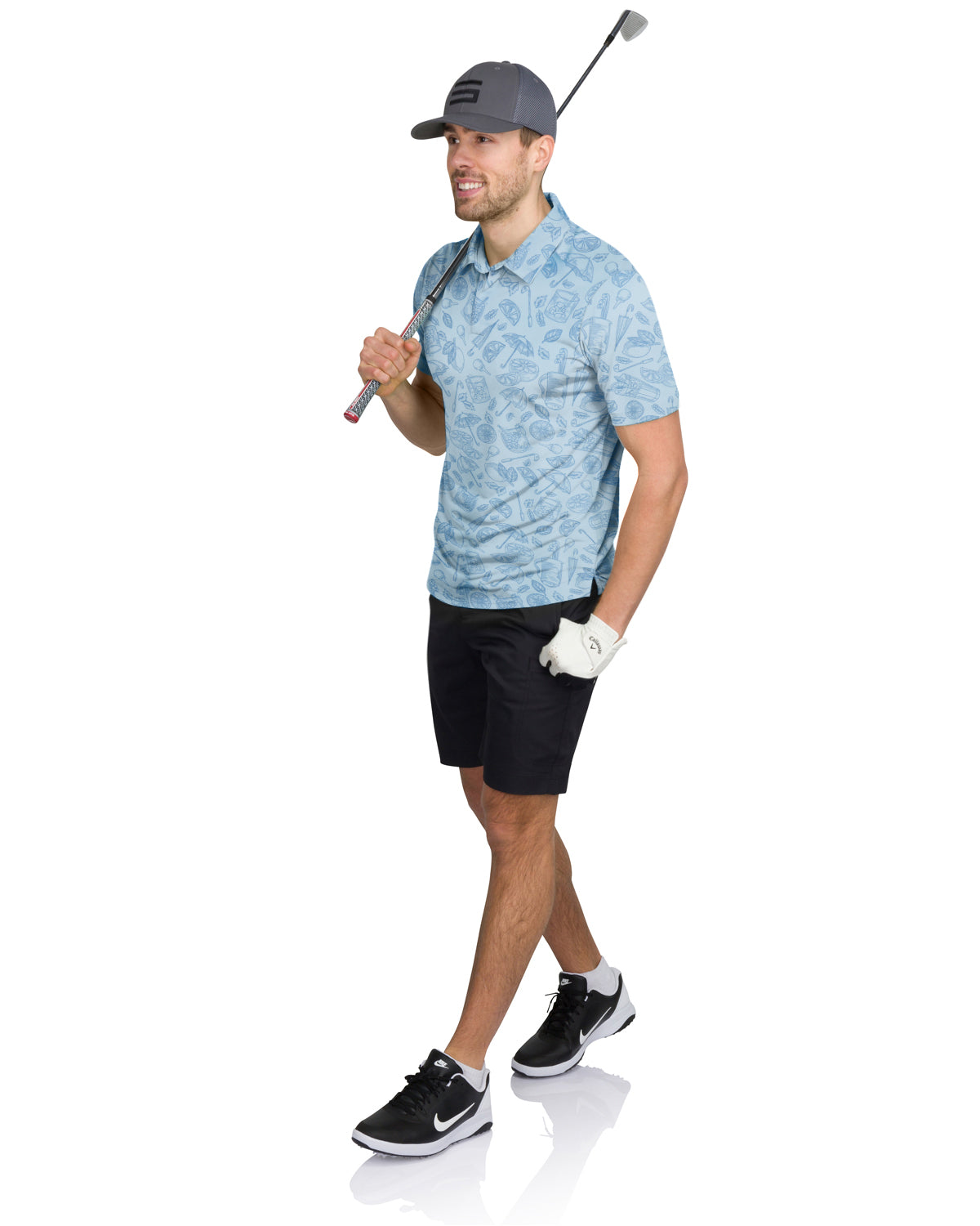 Three Sixty Six Men’s Print Golf Polos